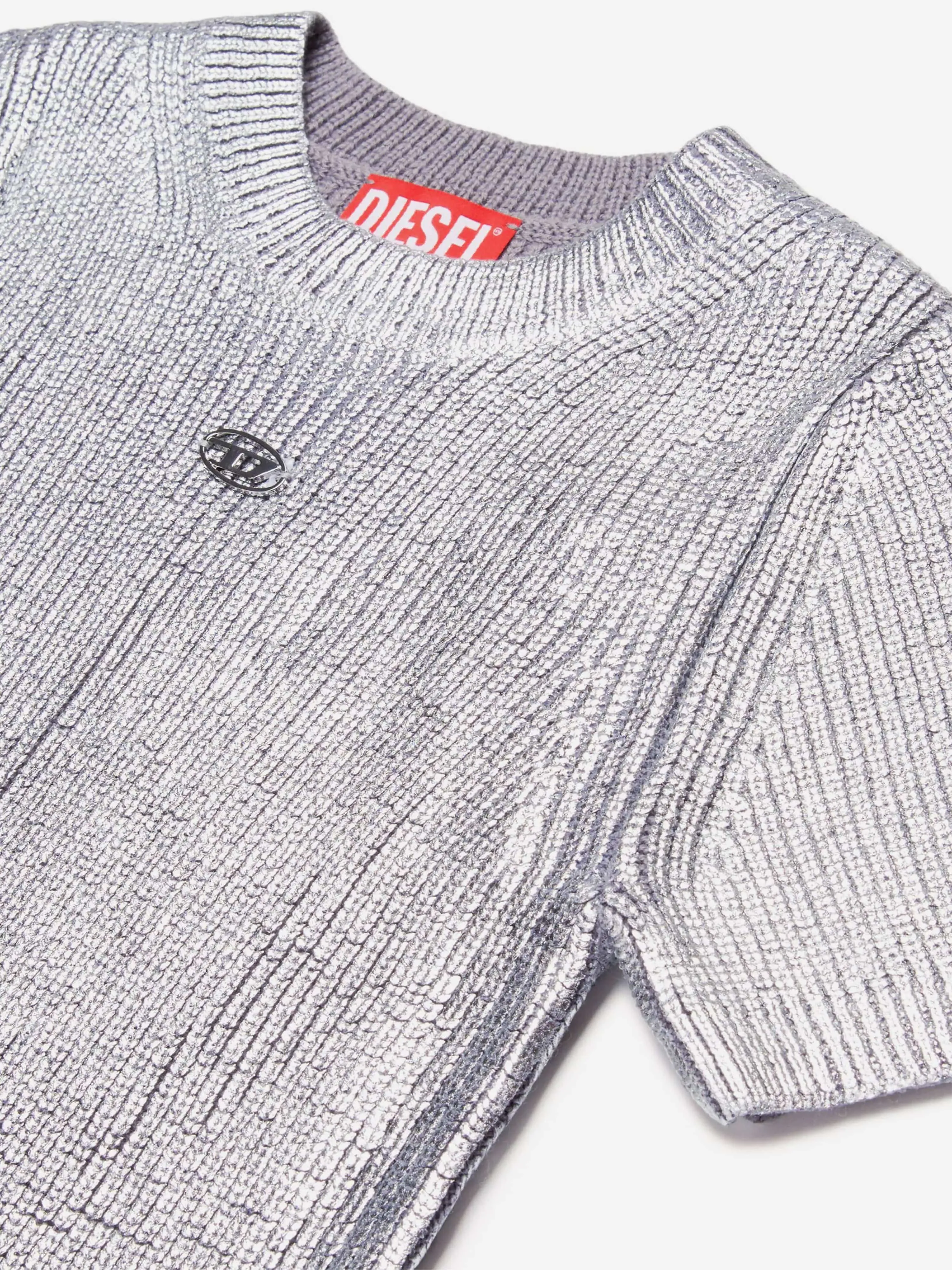 Diesel Girls Strickkleid in Silber