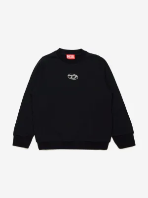 Diesel Girls Slemby Logo Sweatshirt in Schwarz