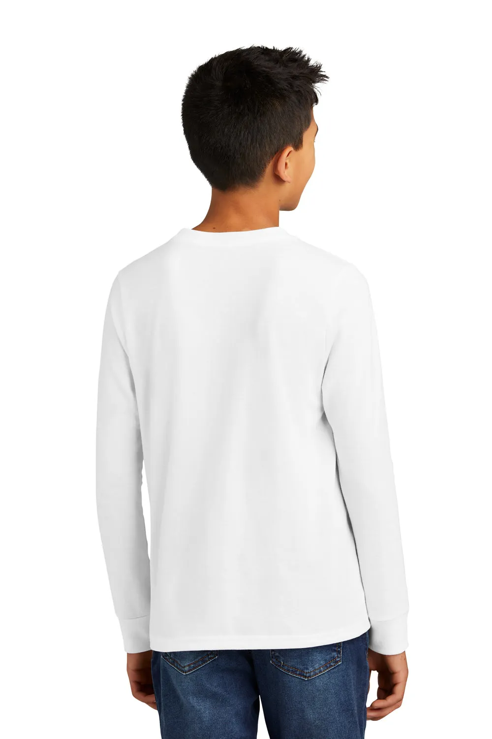 District Youth Perfect Tri Langarm Rundhals T-Shirt - Weiß