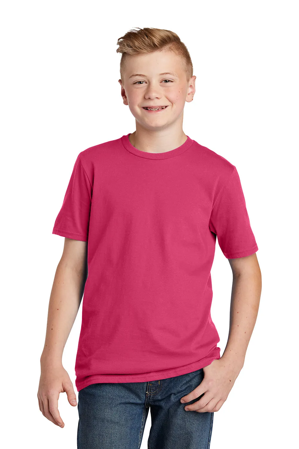 District Youth Wichtiges Kurzarm-Rundhals-T-Shirt - Flush Pink