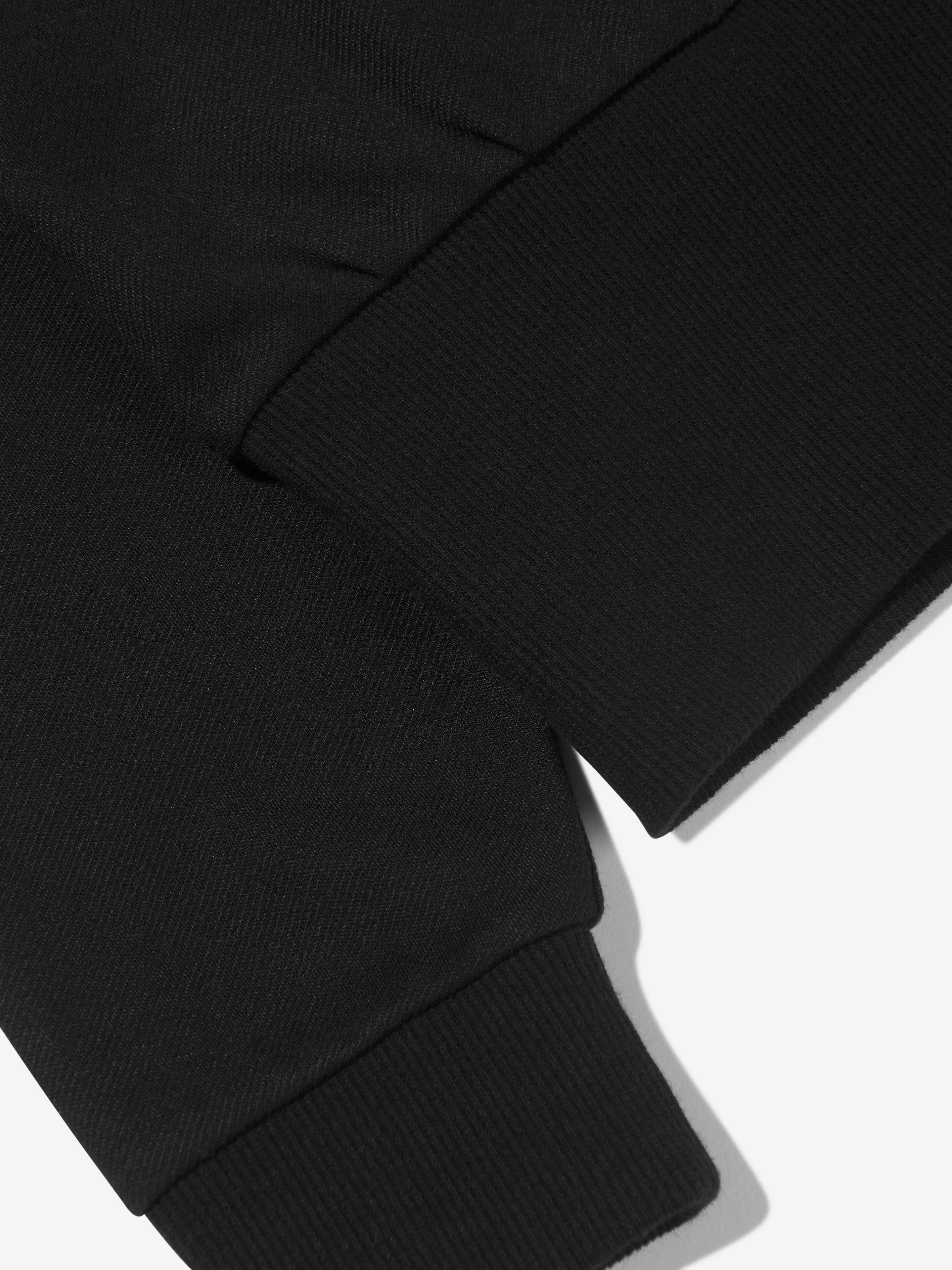 DKNY Girls Besticktes Logo Sweatshirt in Schwarz