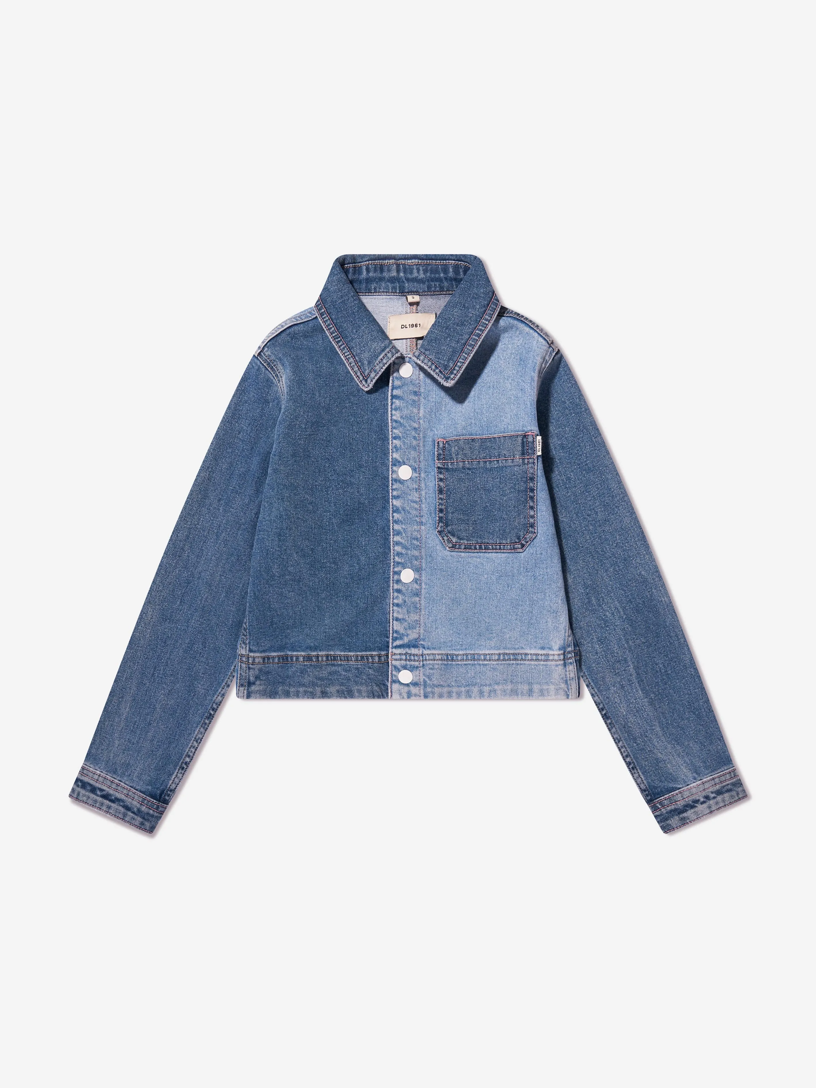 DL1961 Mädchen Manning Blockierte Jacke in Blau