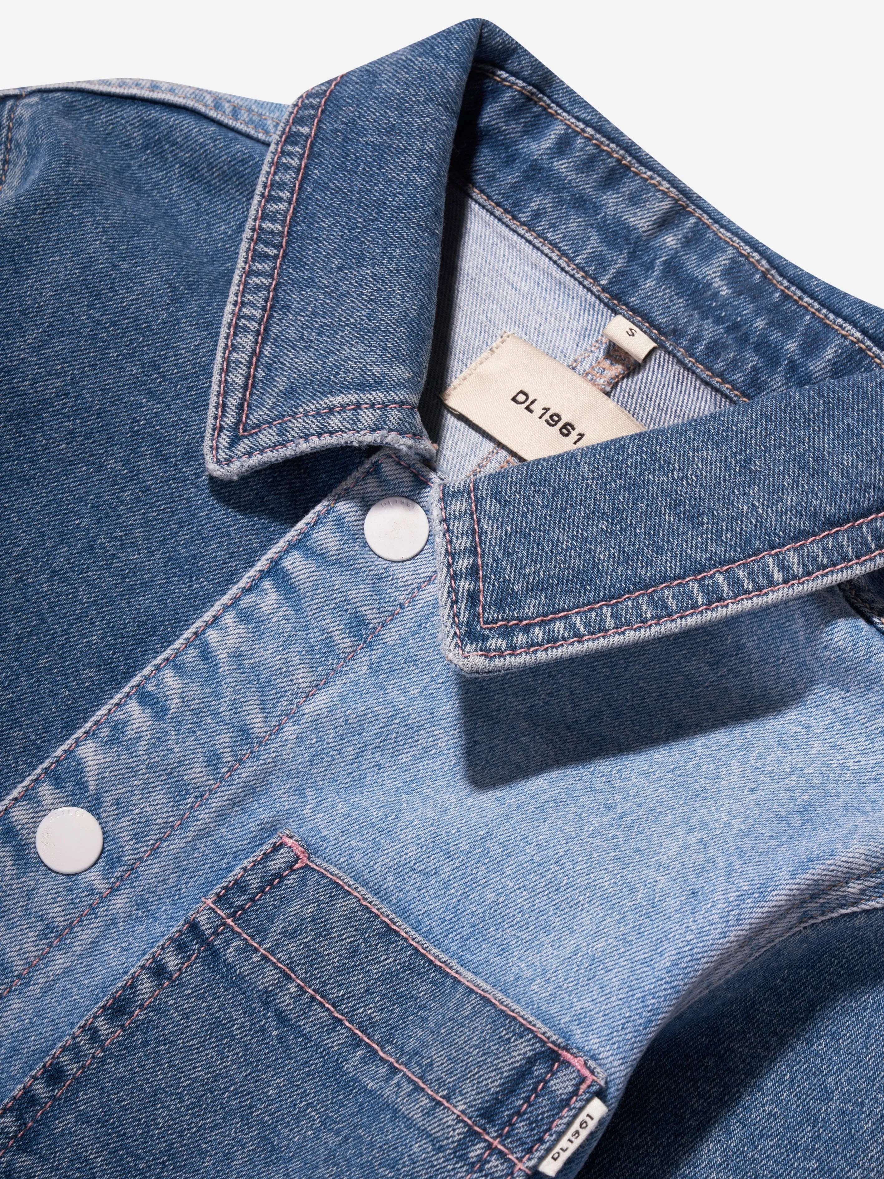 DL1961 Mädchen Manning Blockierte Jacke in Blau