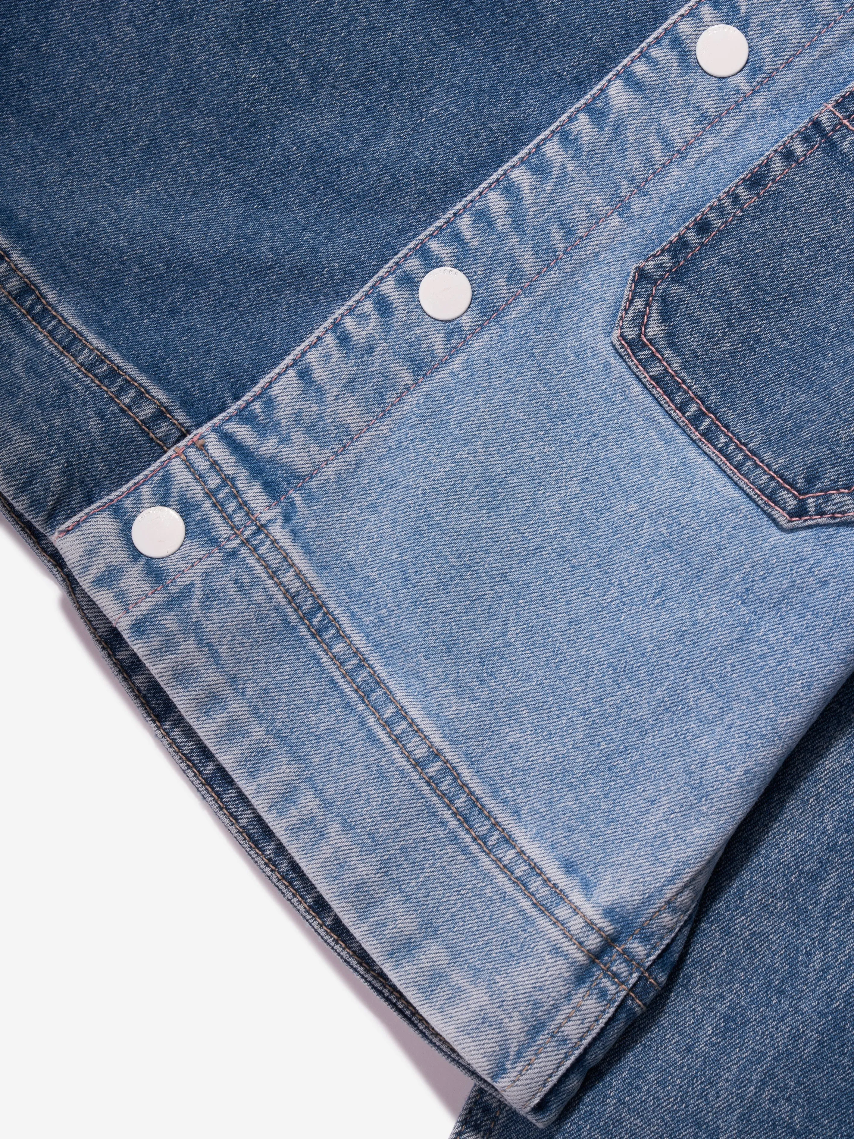DL1961 Mädchen Manning Blockierte Jacke in Blau