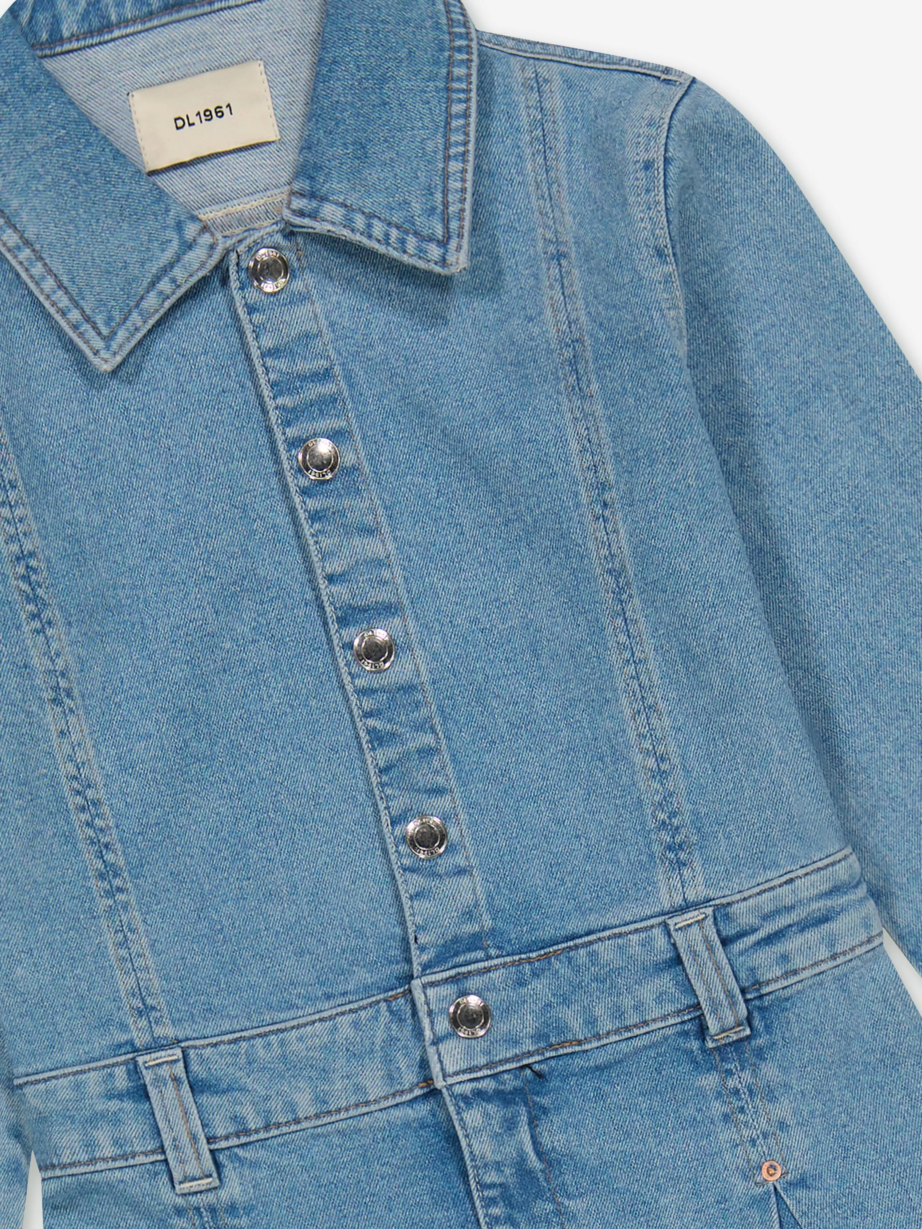 DL1961 Mädchen Manning Denim Kleid in Blau