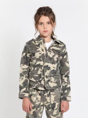 DL1961 Mädchen Rocco Tarnjacke in Grün