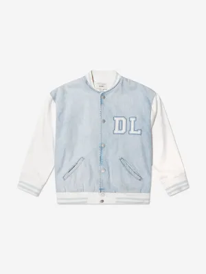 DL1961 Kinder Denim Bomberjacke in Blau