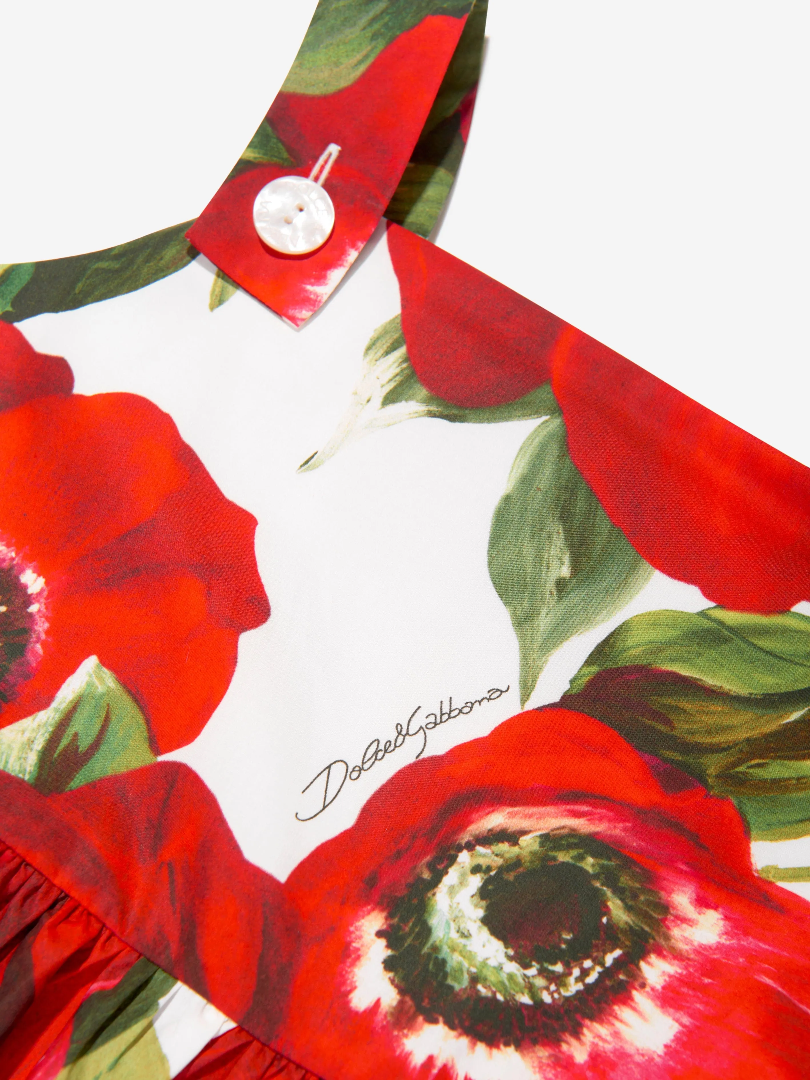 Dolce & Gabbana Mädchen Anemone Print Kleid in Mehrfarbig