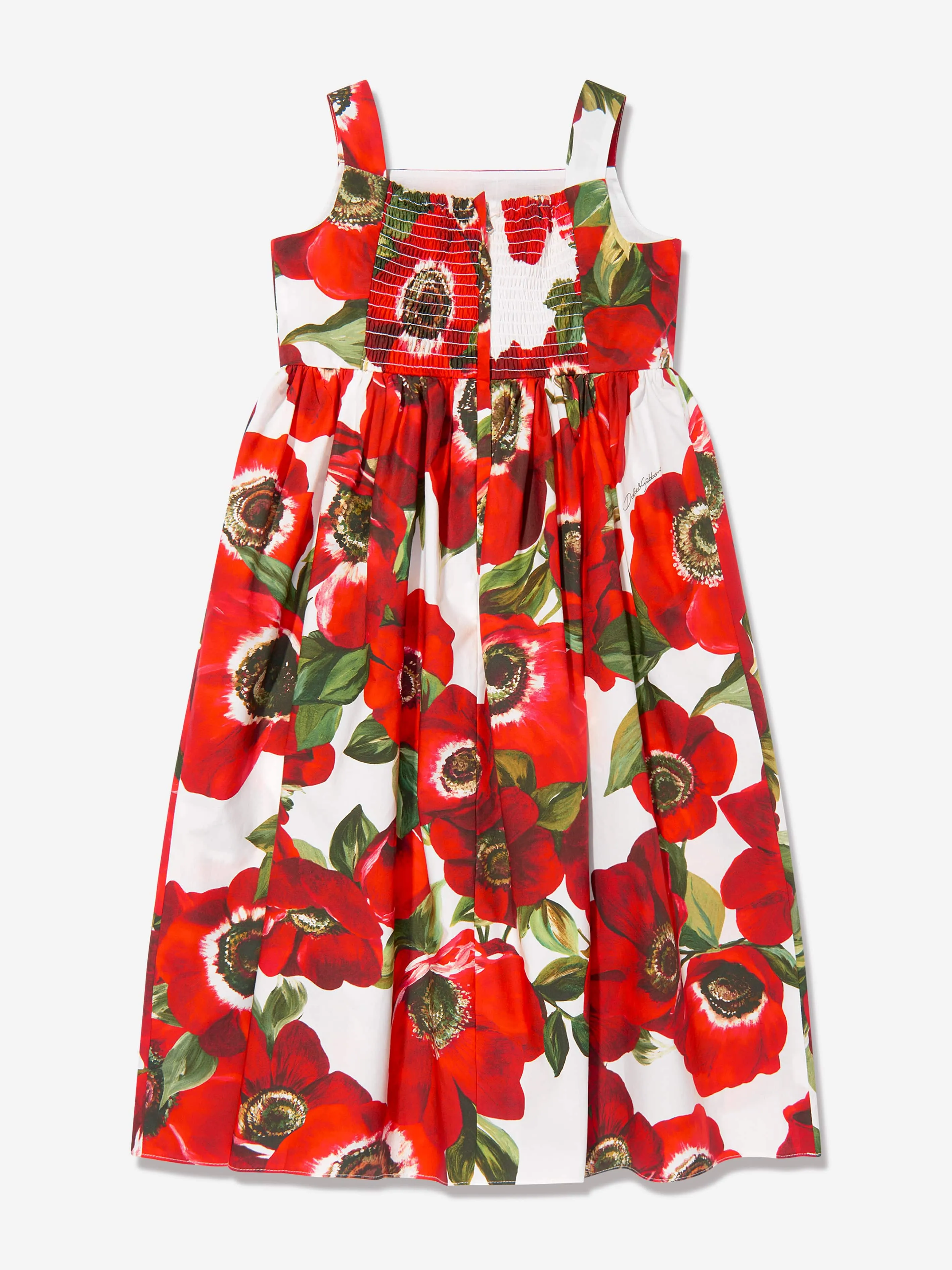 Dolce & Gabbana Mädchen Anemone Print Kleid in Mehrfarbig