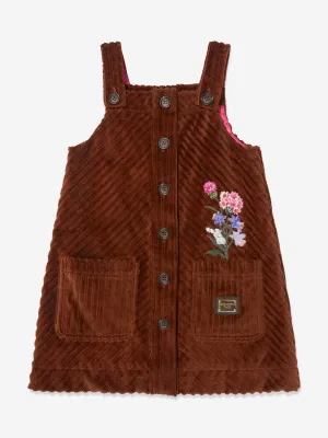 Dolce & Gabbana Mädchen Cordkleid in Braun