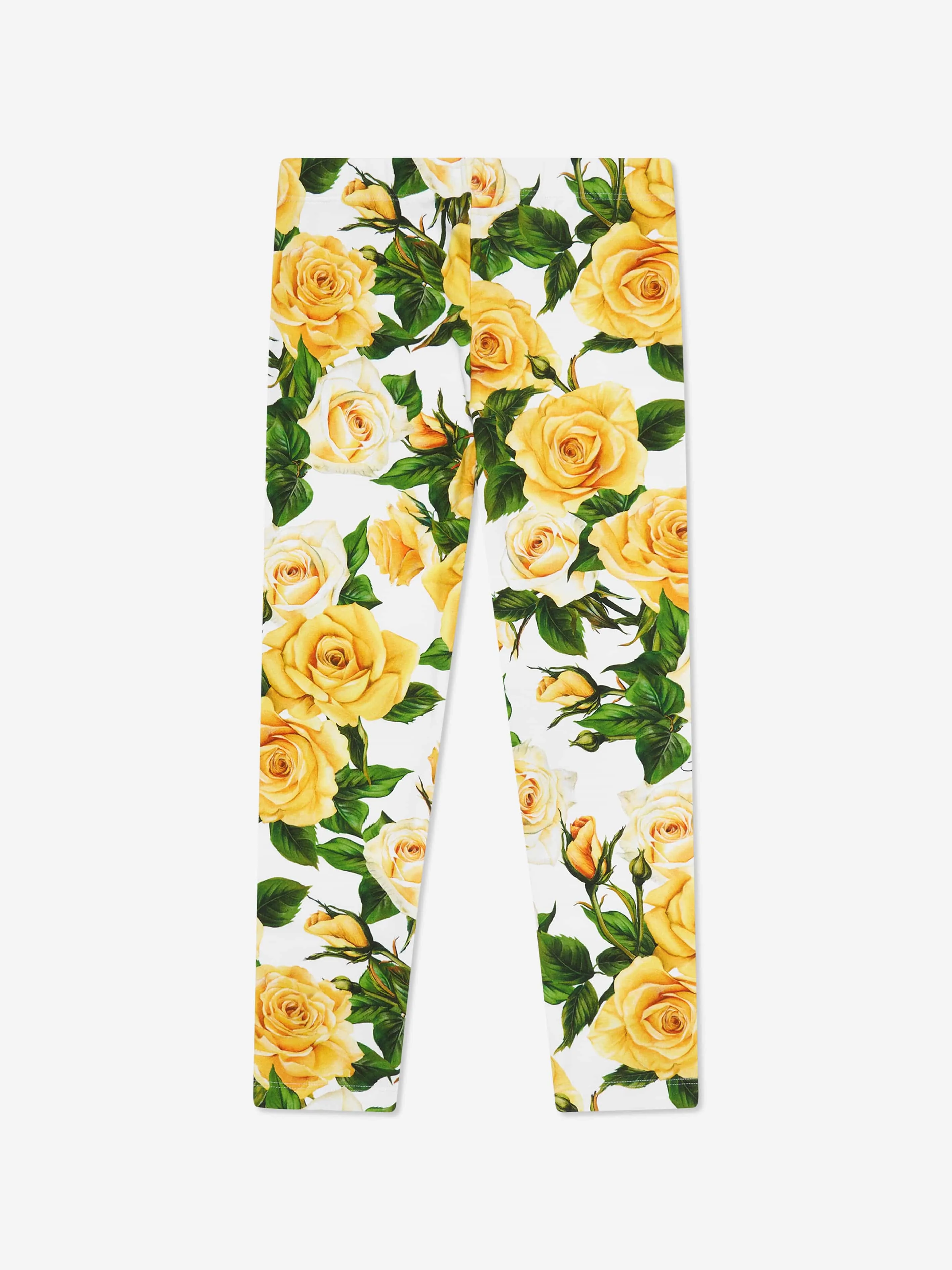 Dolce & Gabbana Mädchen Rosenprint Leggings in Mehrfarben