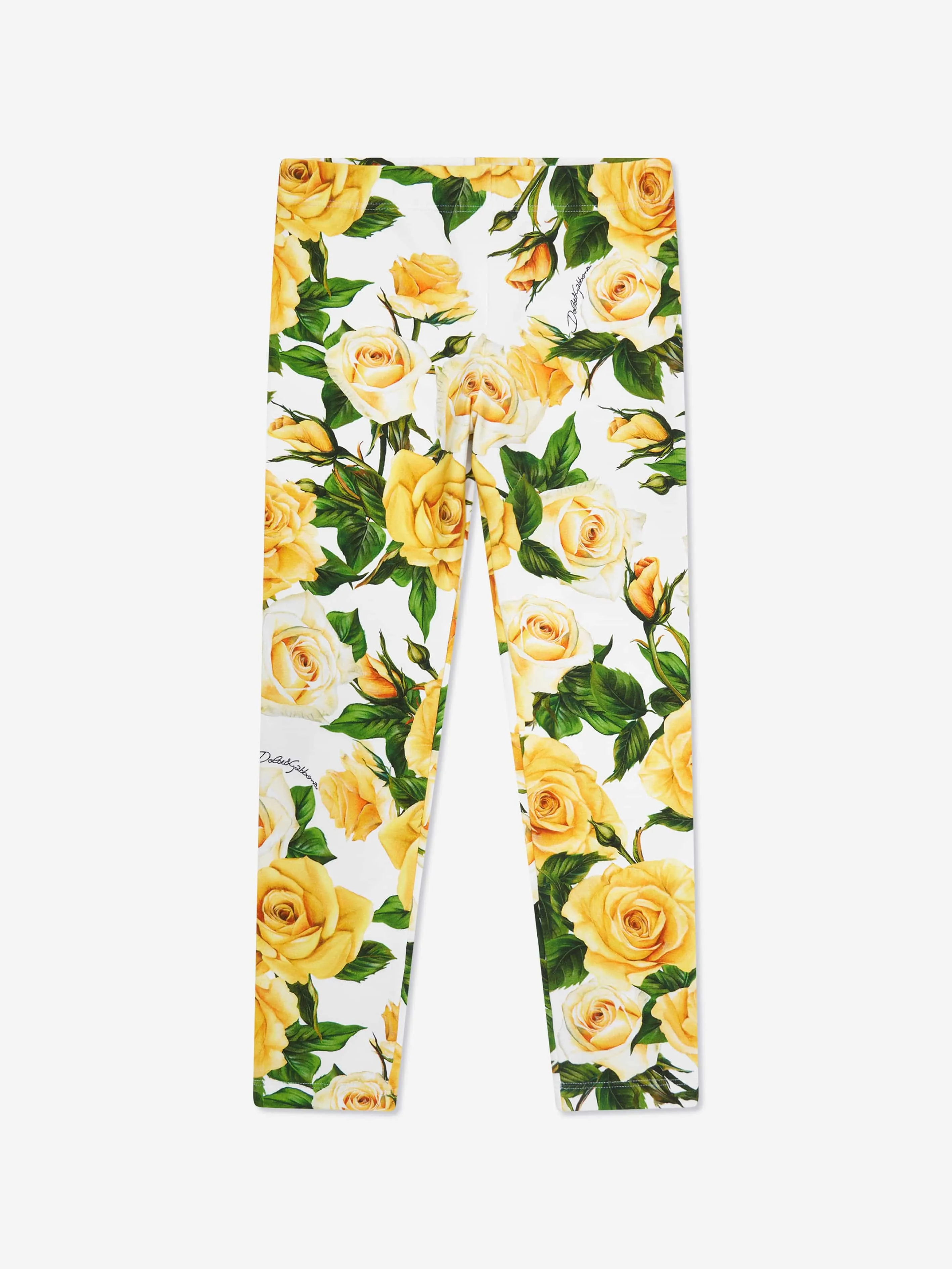 Dolce & Gabbana Mädchen Rosenprint Leggings in Mehrfarben