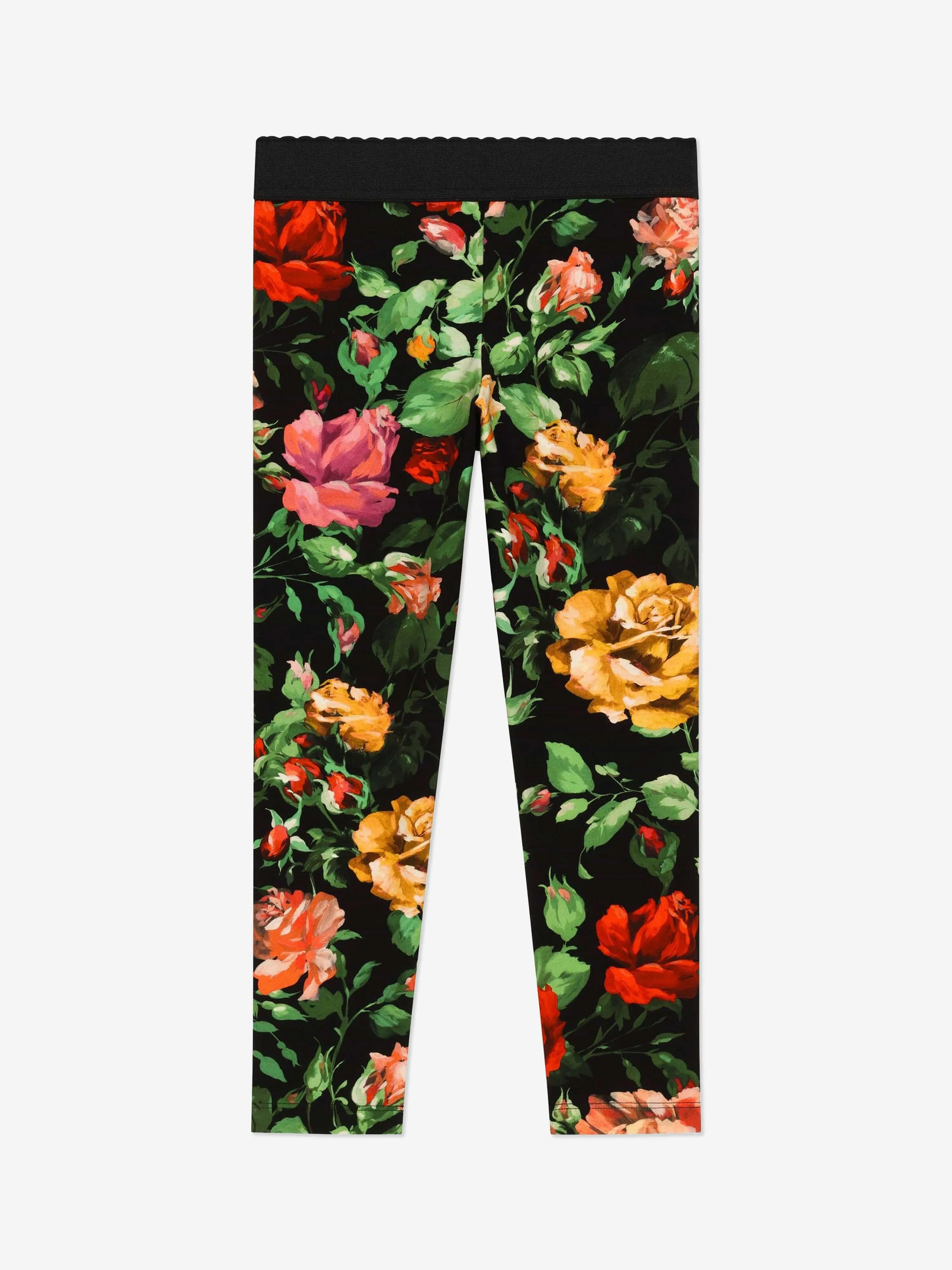 Dolce & Gabbana Mädchen Rosenprint Leggings in Mehrfarben