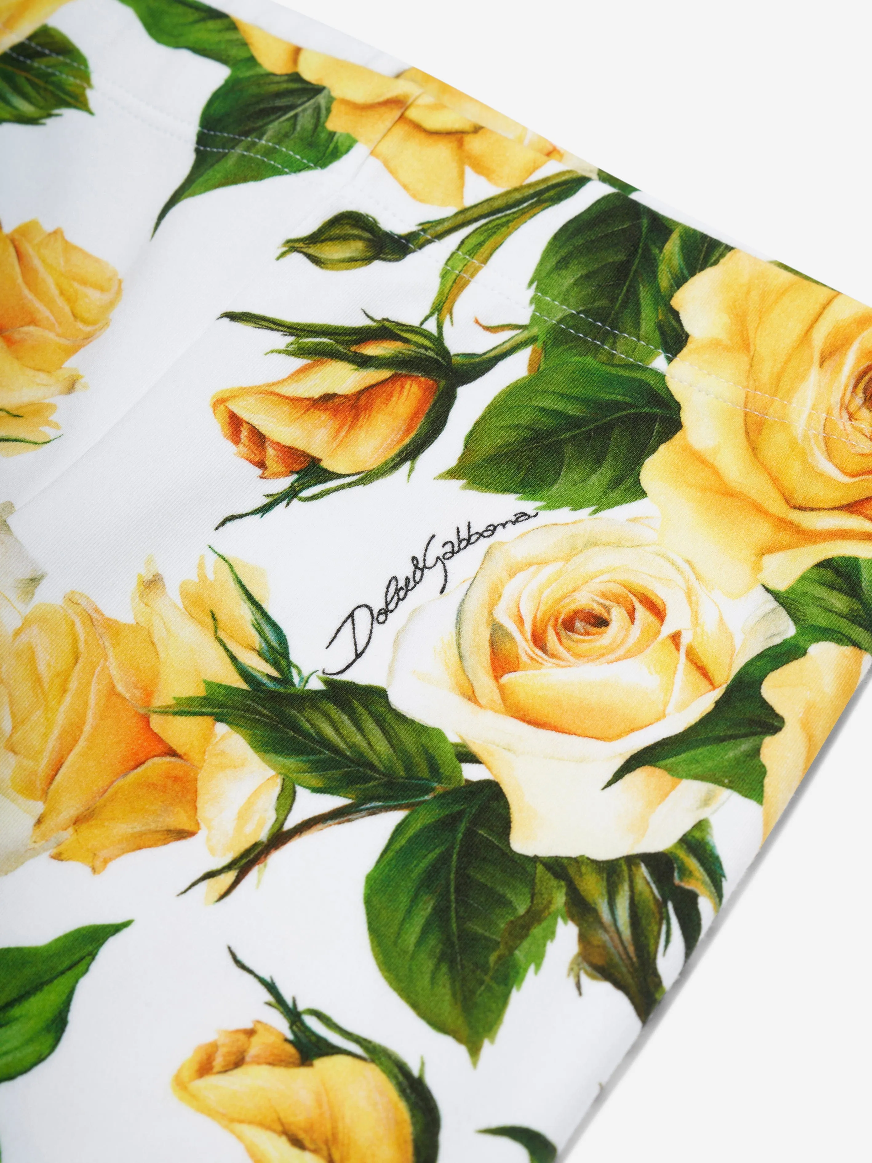 Dolce & Gabbana Mädchen Rosenprint Leggings in Mehrfarben