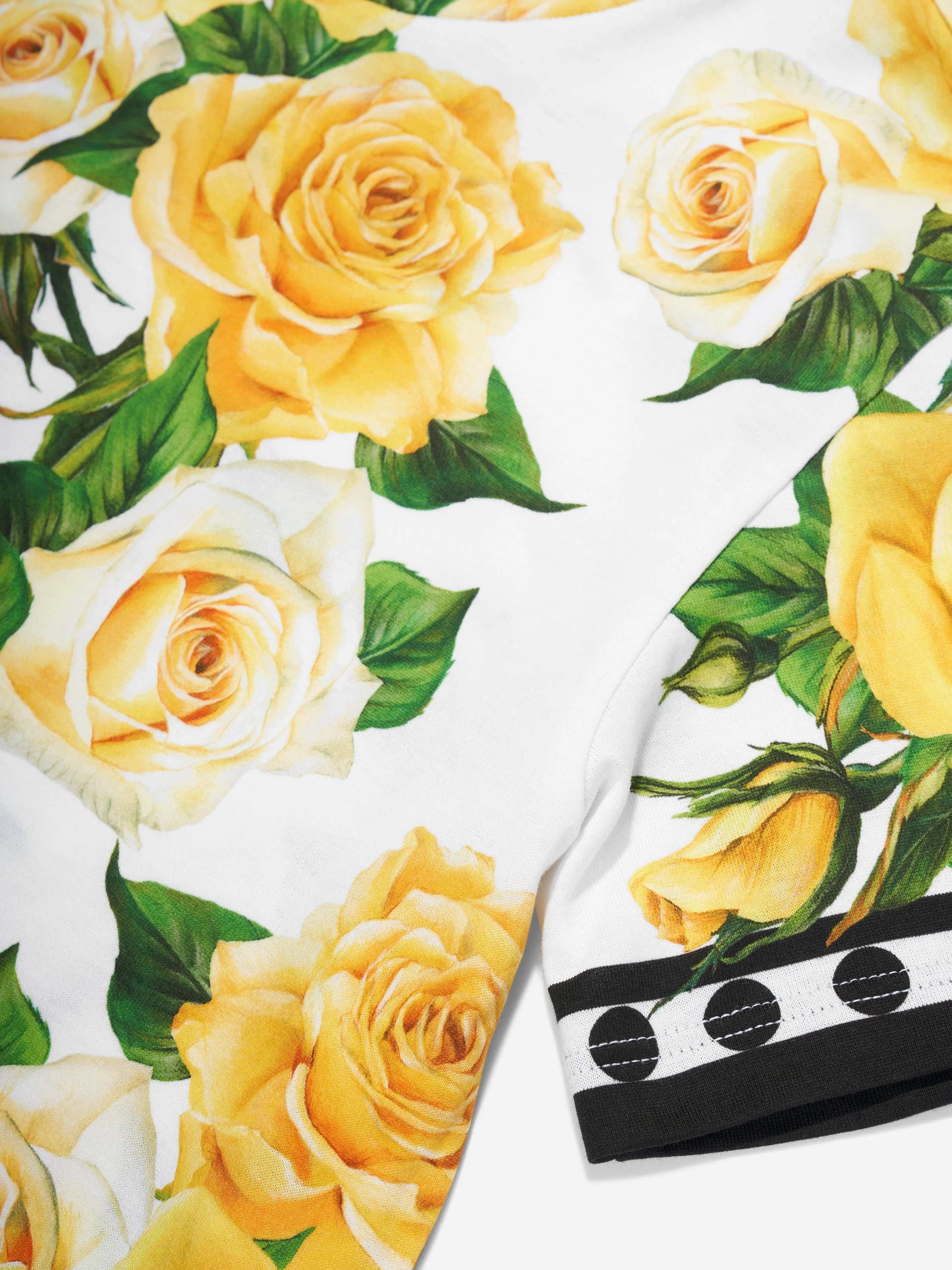Dolce & Gabbana Mädchen Rosenprint T-Shirt in Mehrfarben
