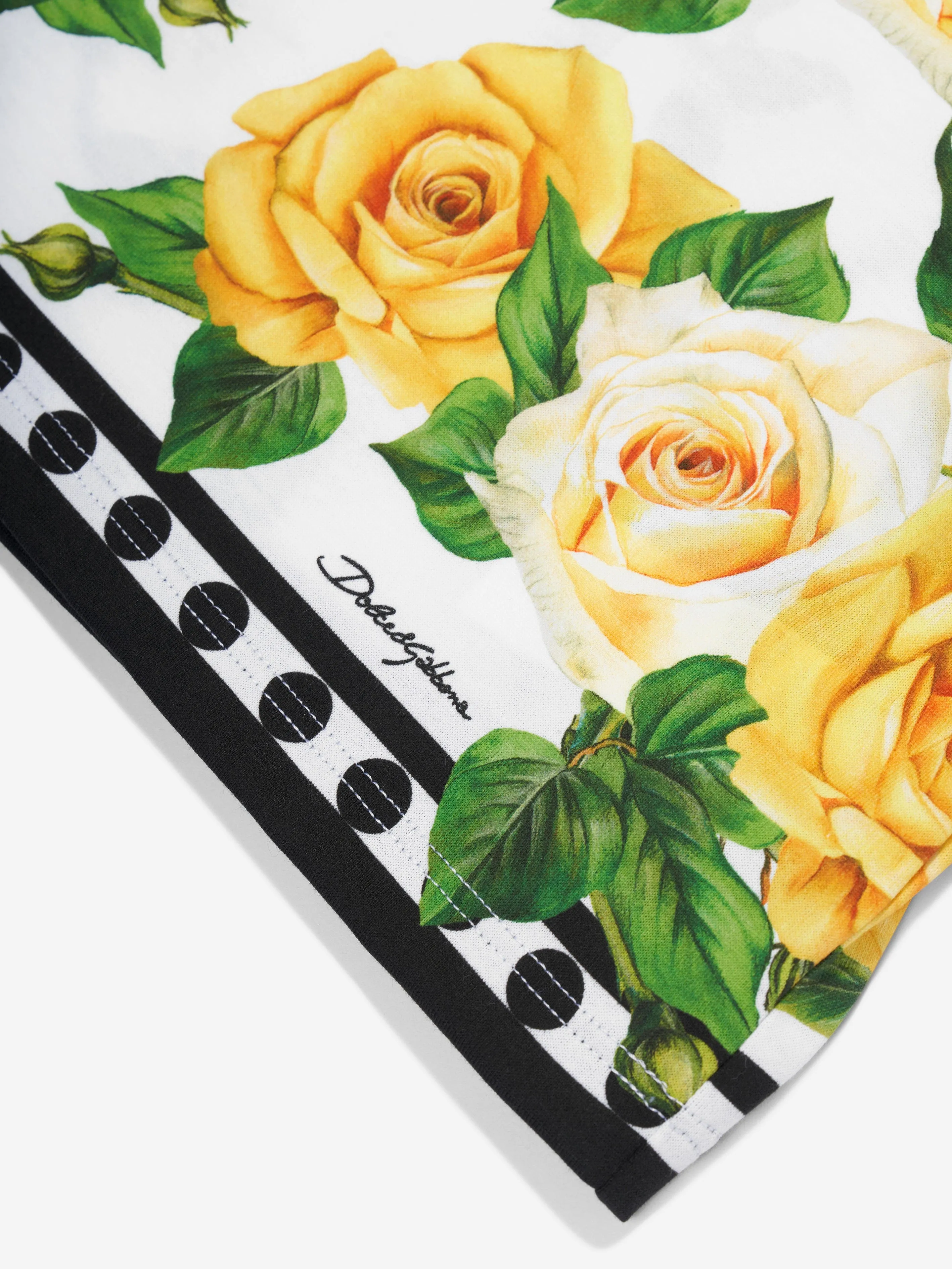 Dolce & Gabbana Mädchen Rosenprint T-Shirt in Mehrfarben
