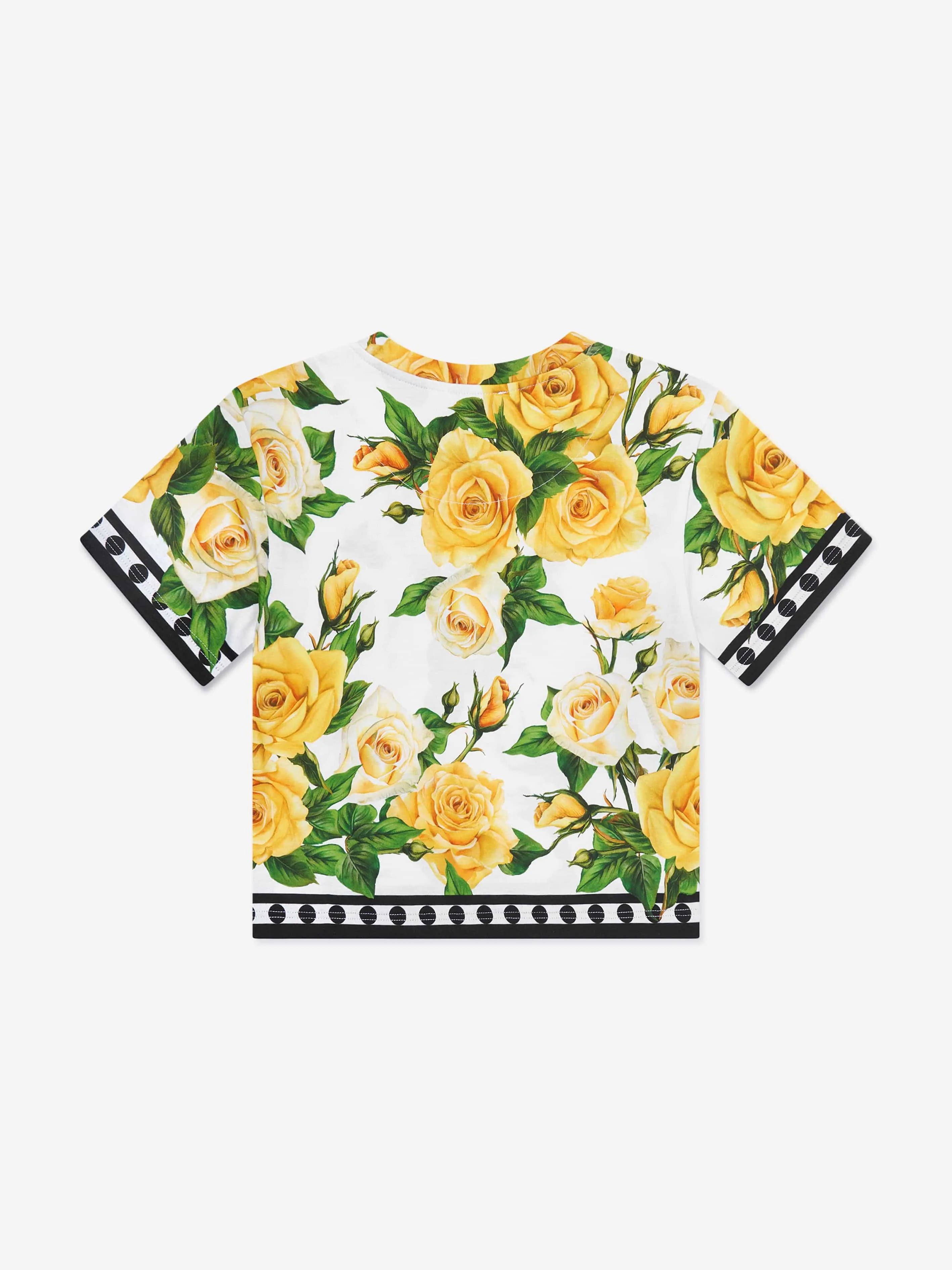 Dolce & Gabbana Mädchen Rosenprint T-Shirt in Mehrfarben
