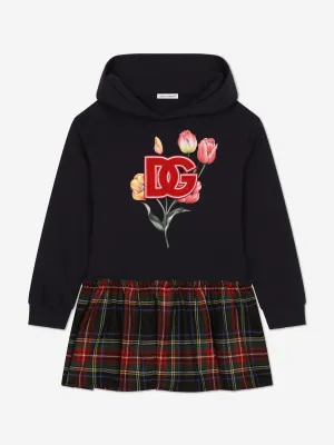 Dolce & Gabbana Mädchen Tartan Tulpen Pulloverkleid in Mehrfarben