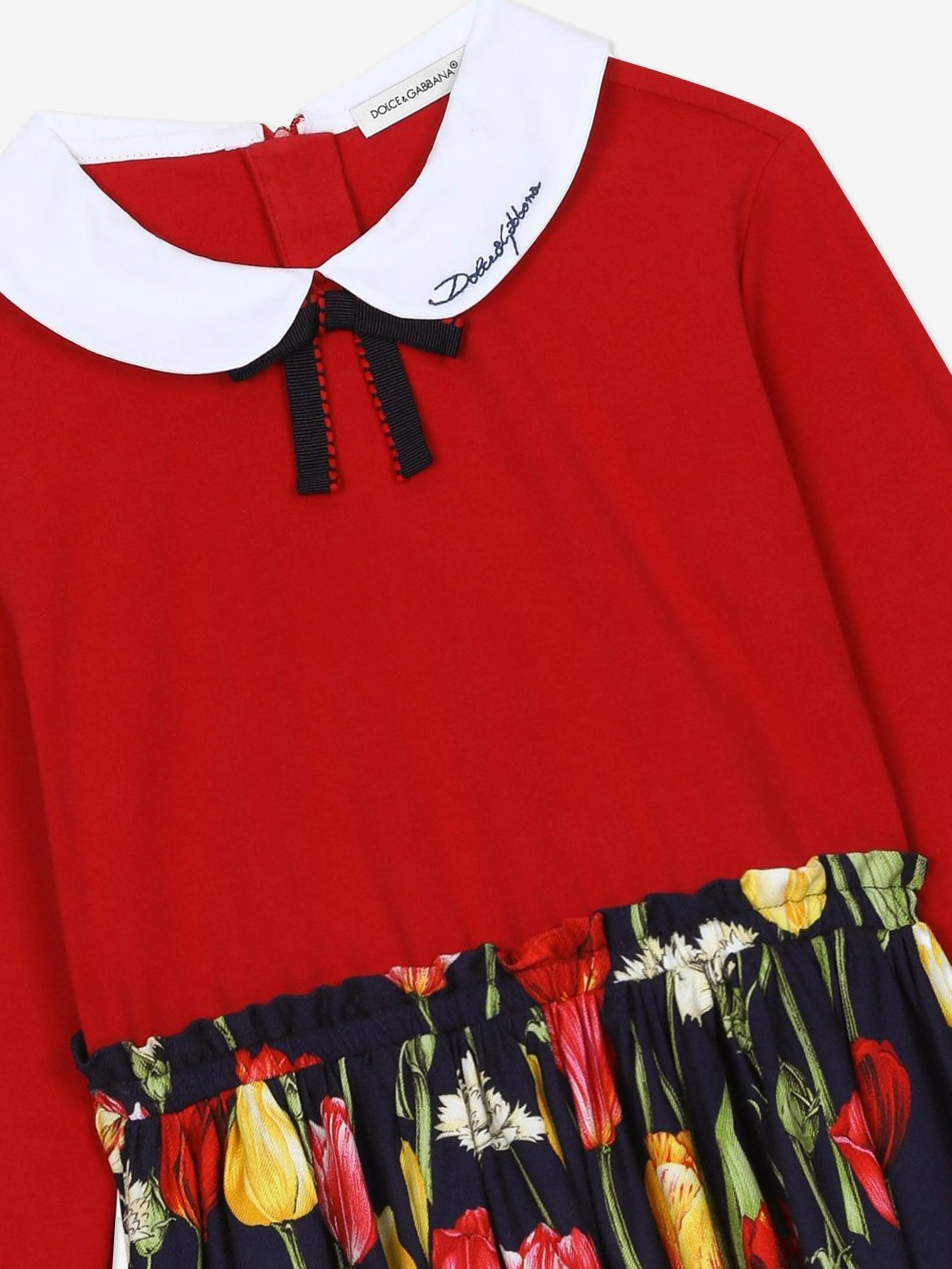 Dolce & Gabbana Mädchen Tulpenkleid in Rot