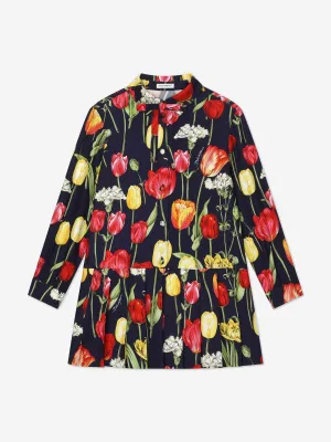 Dolce & Gabbana Mädchen Tulpenmuster Kleid in Mehrfarbig