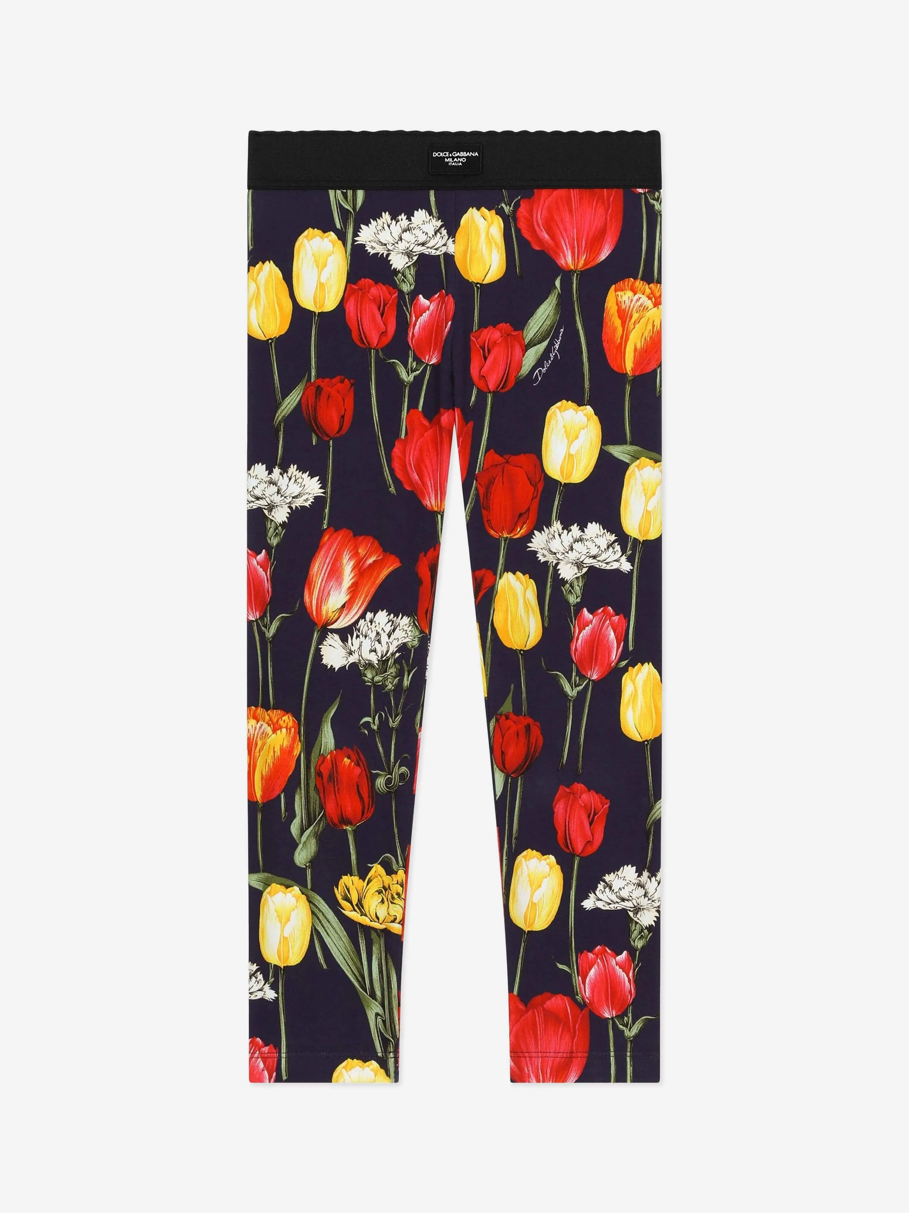 Dolce & Gabbana Mädchen Tulpenmuster Leggings in Mehrfarben