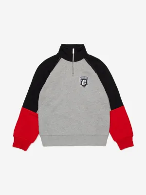 Dsquared2 Kids Colourblock Halbzip-Pullover in Grau