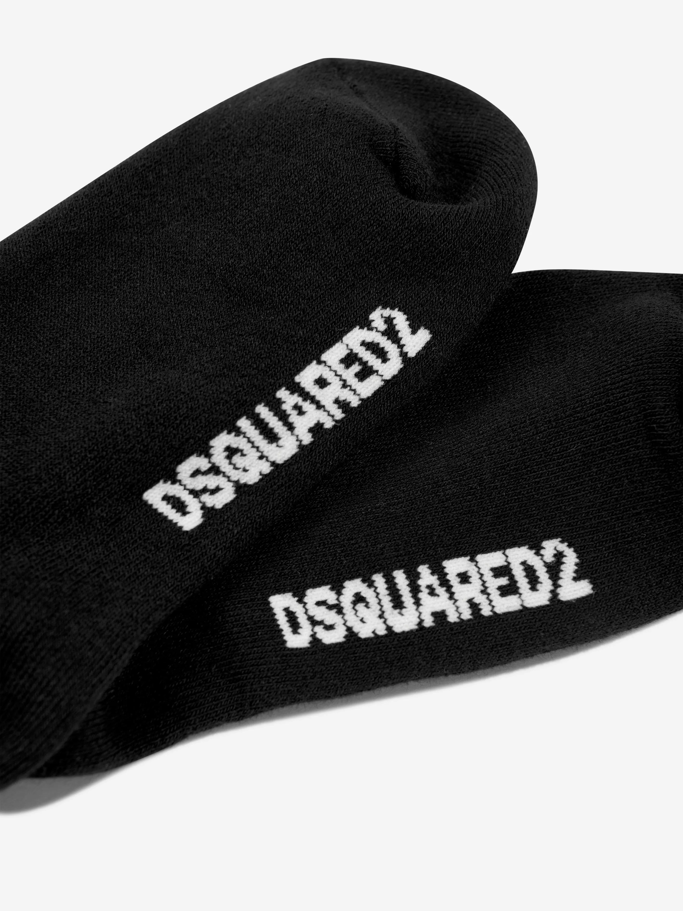 Dsquared2 Kids Icon Logo Socken in Schwarz