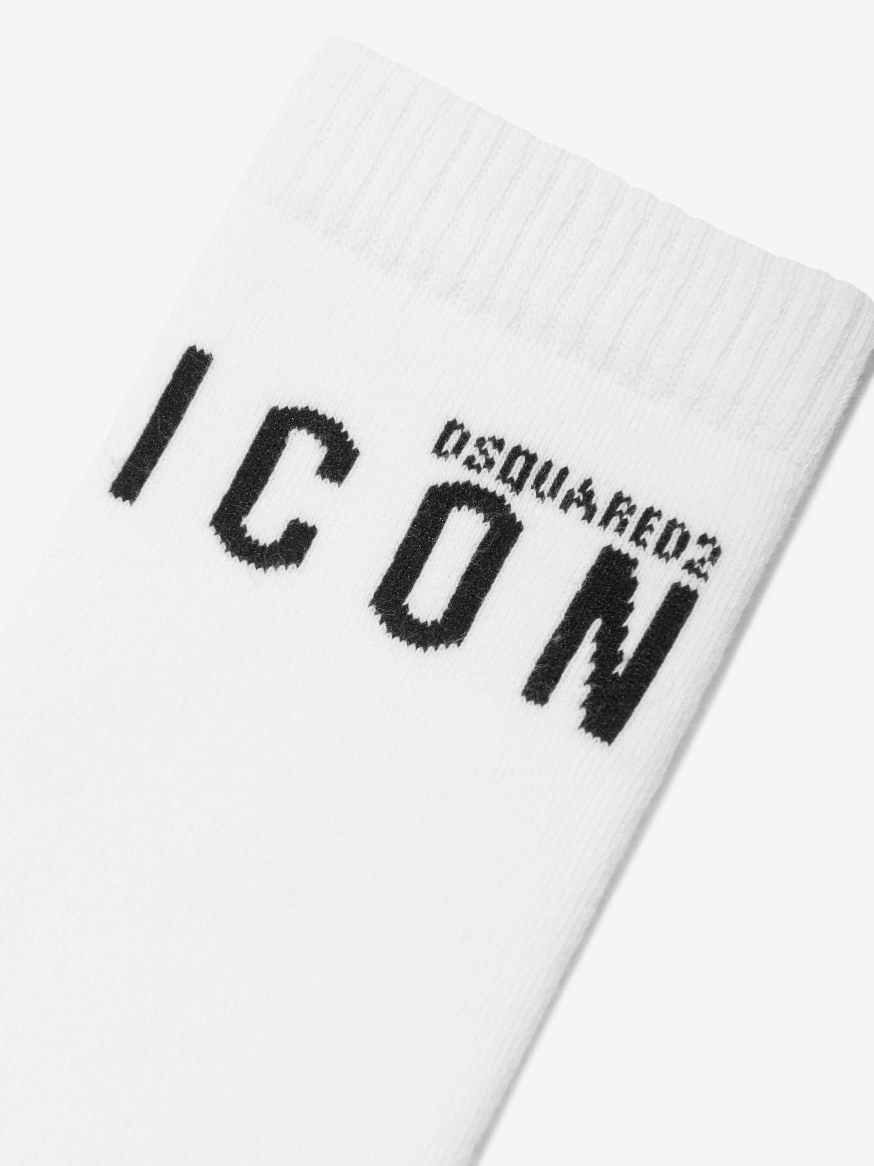 Dsquared2 Kids Icon Logo Socken in Weiß