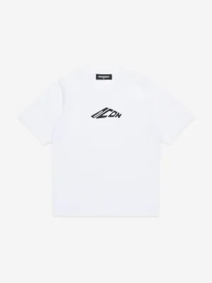 Dsquared2 Kids Icon Logo T-Shirt in Weiß