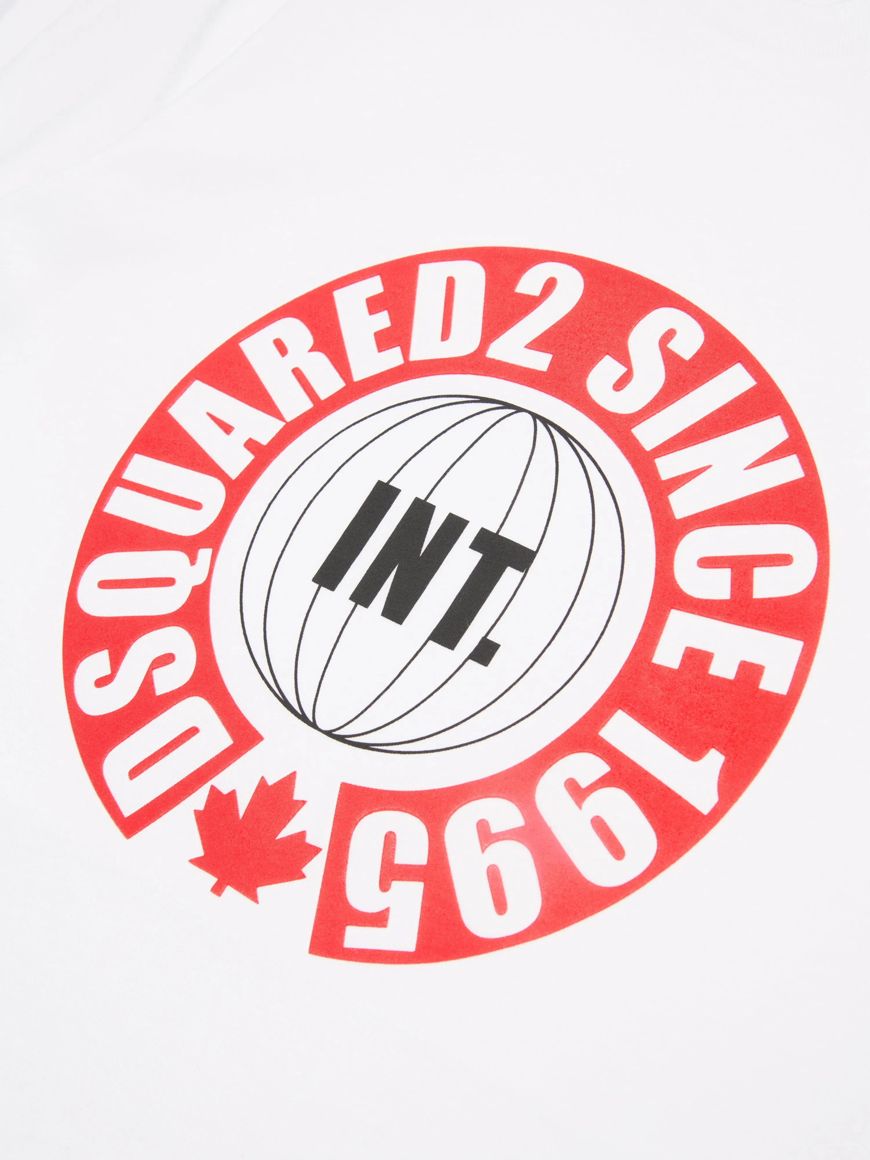 Dsquared2 Kids Slouch Fit Logo T-Shirt in Weiß