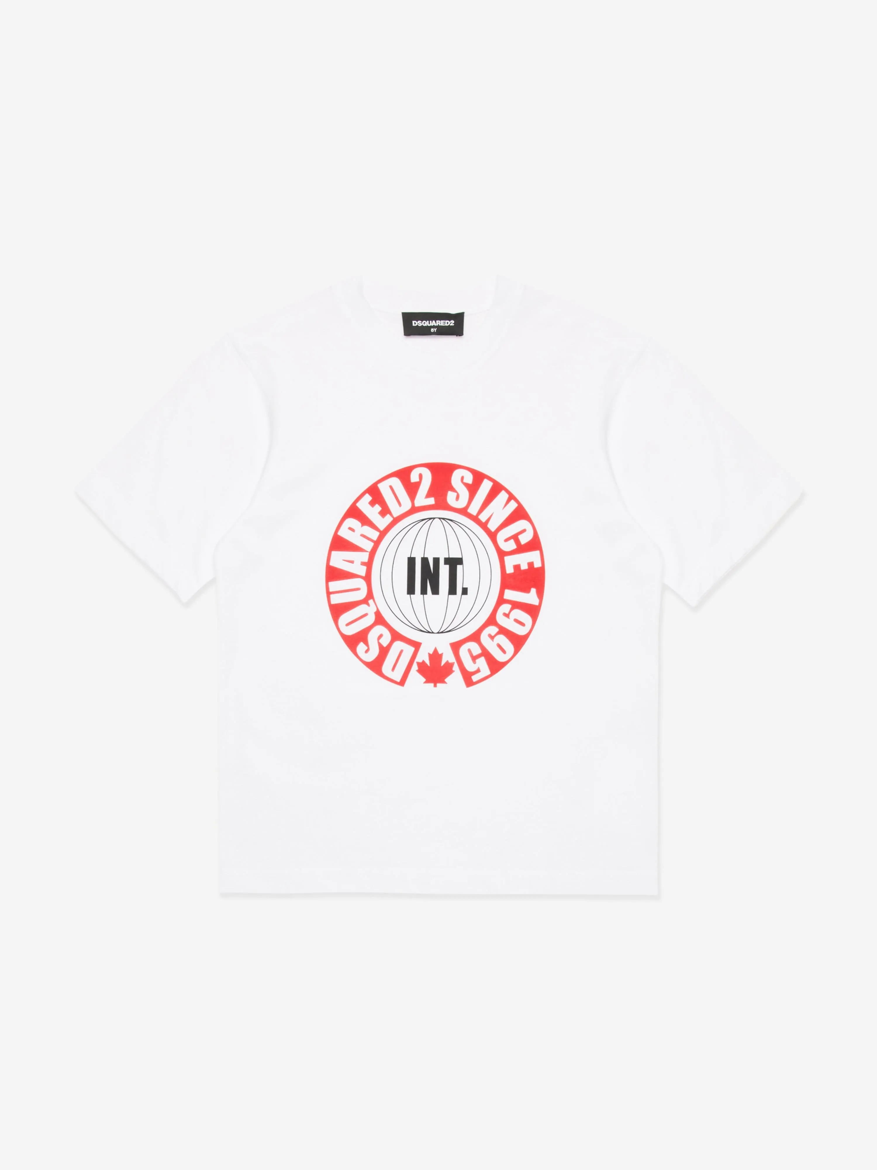 Dsquared2 Kids Slouch Fit Logo T-Shirt in Weiß
