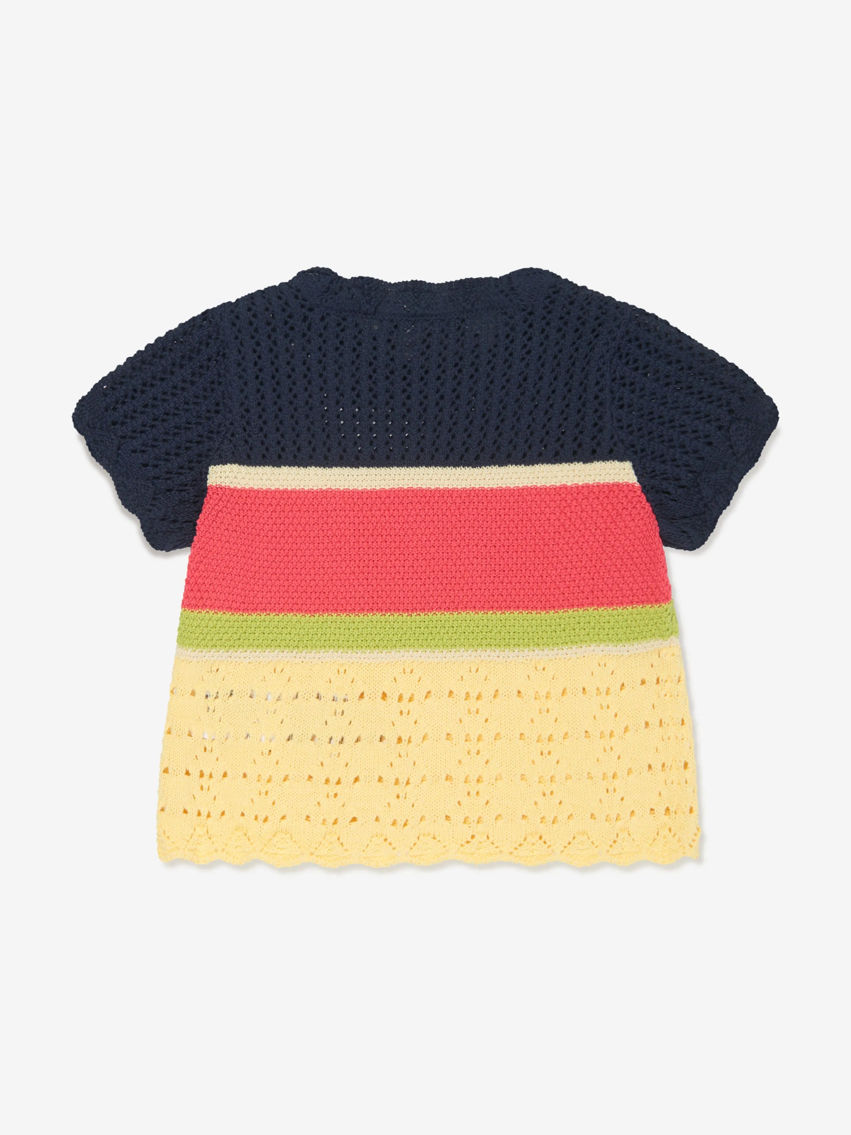 Emporio Armani Mädchen Häkel-Strick-T-Shirt in Mehrfarben