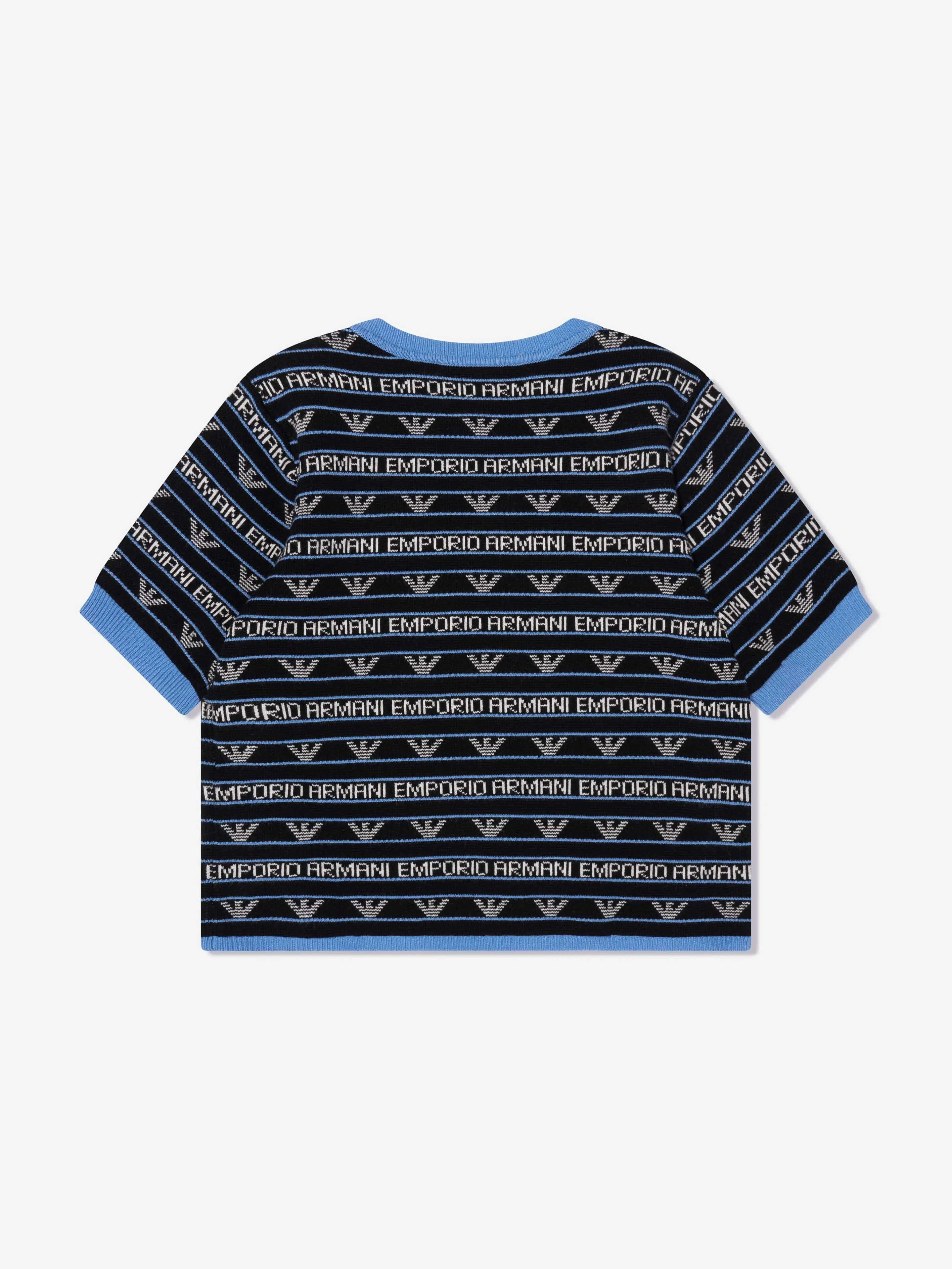 Emporio Armani Mädchen Kurzarm Logo Pullover In Marine