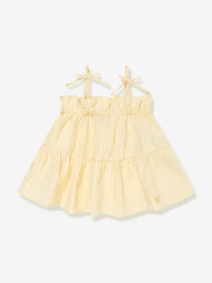 Emporio Armani Mädchen Gestreiftes Sonnen-Top in Gelb