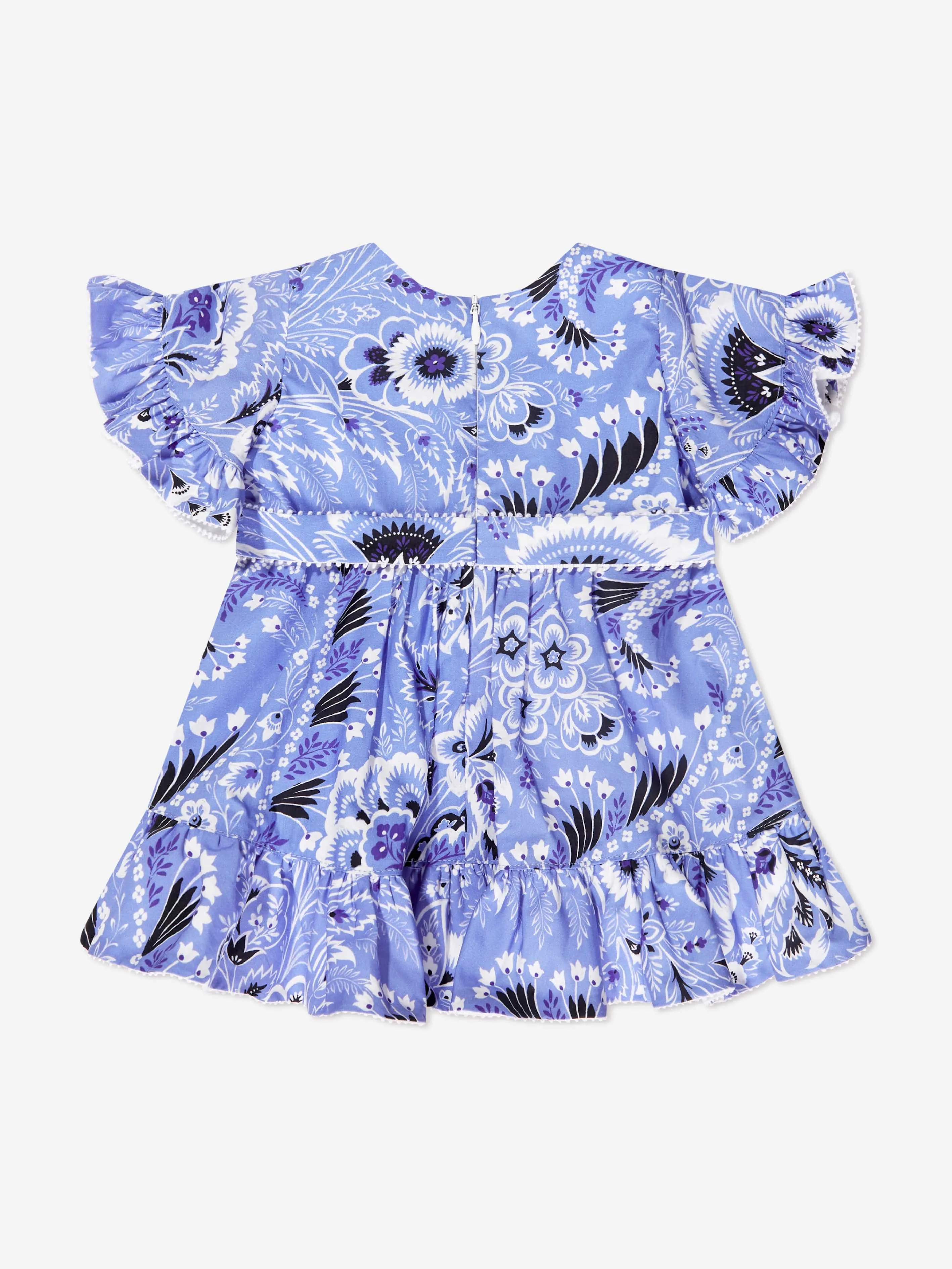 Etro Baby Girls Blumen-Paisley-Kleid in Blau