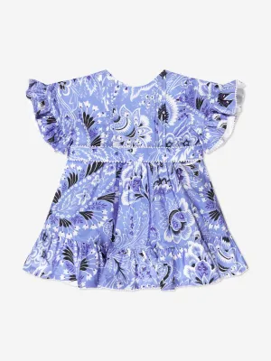 Etro Baby Girls Blumen-Paisley-Kleid in Blau