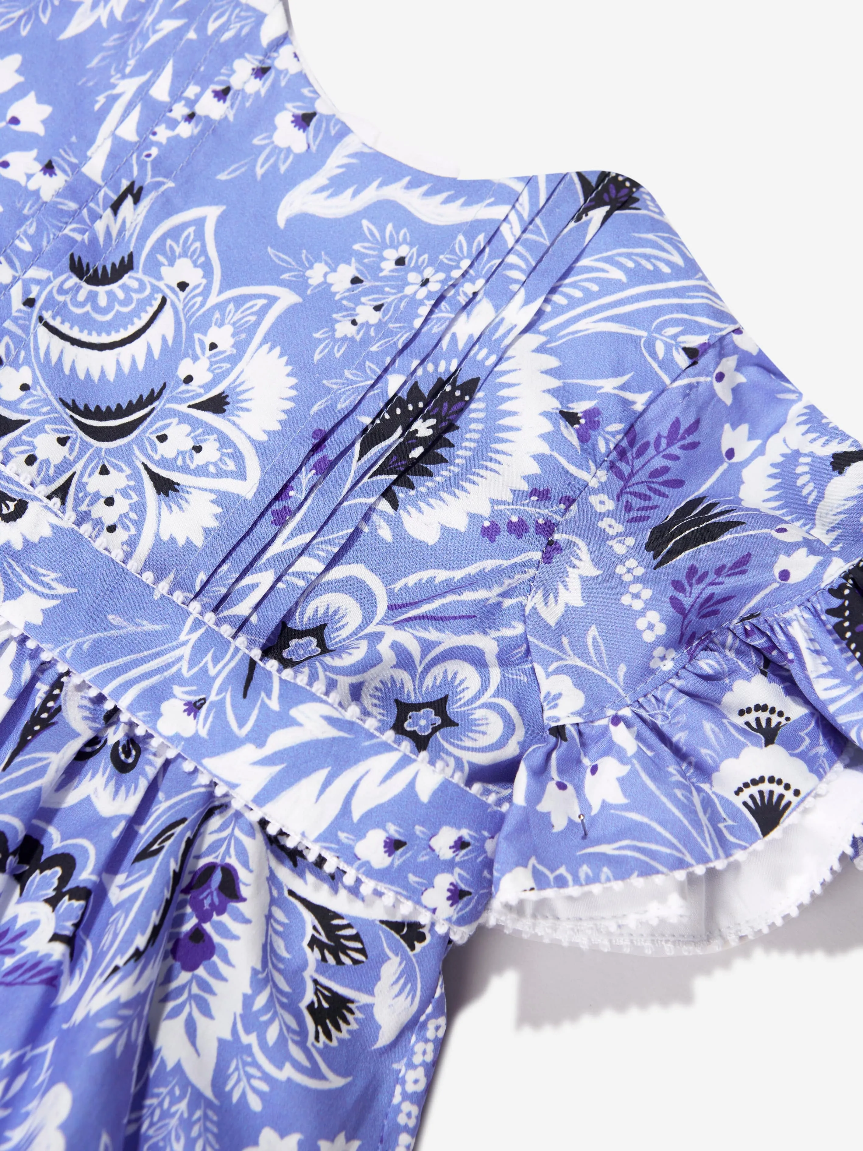 Etro Baby Girls Blumen-Paisley-Kleid in Blau