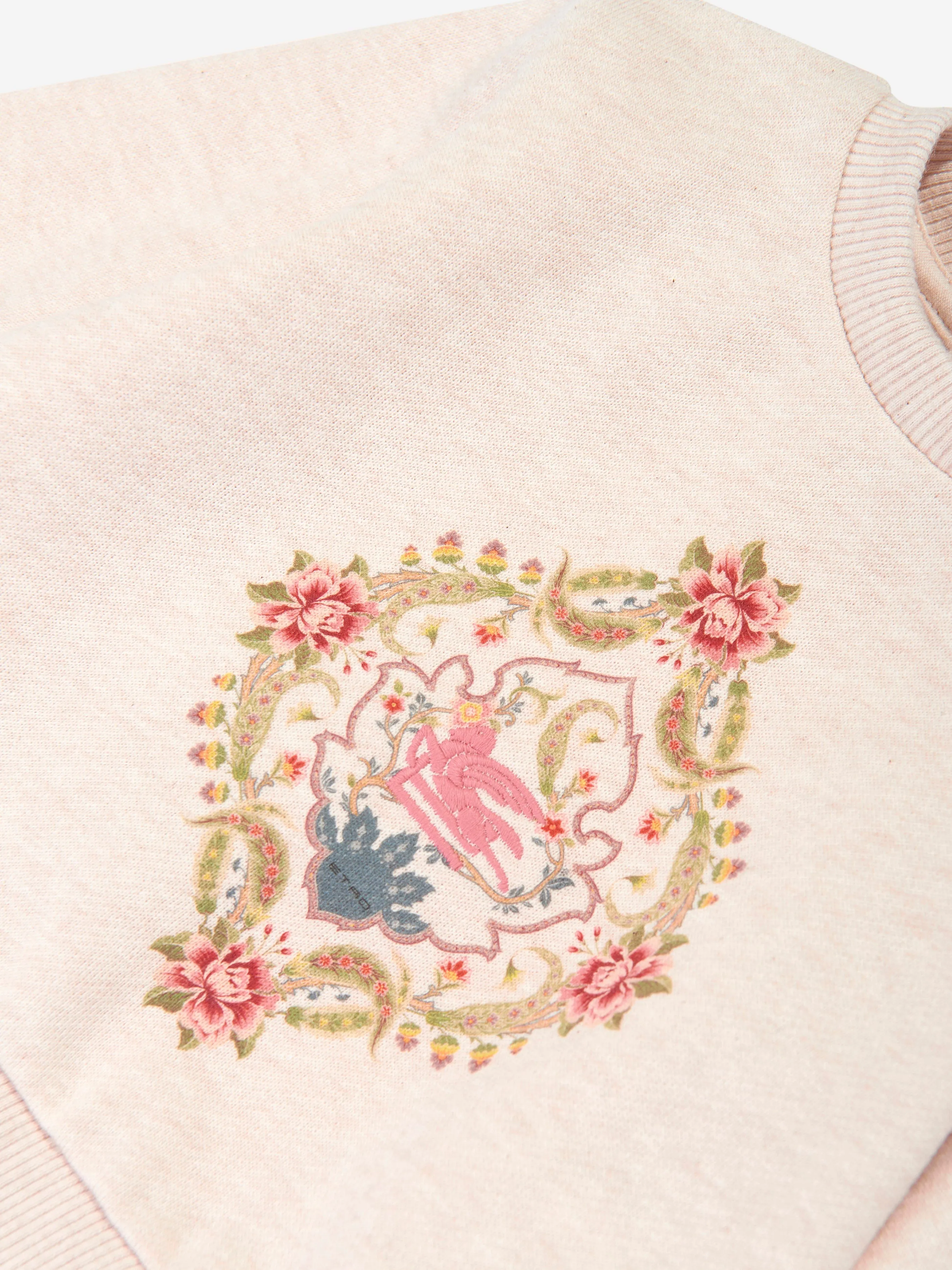 Etro Baby Girls Blumen Sweatshirt in Beige