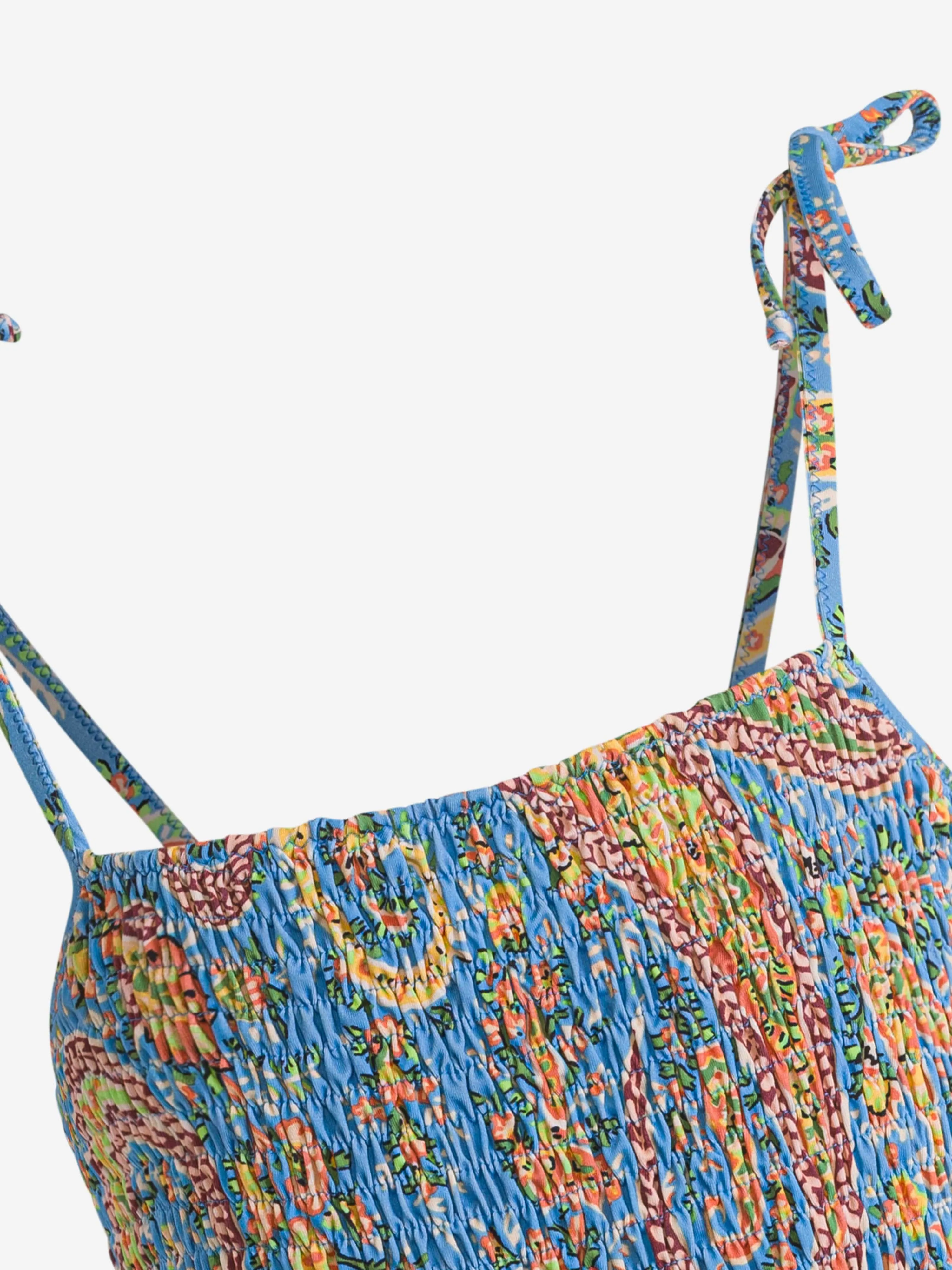 Etro Mädchen Blumen-Paisley Badeanzug in Blau