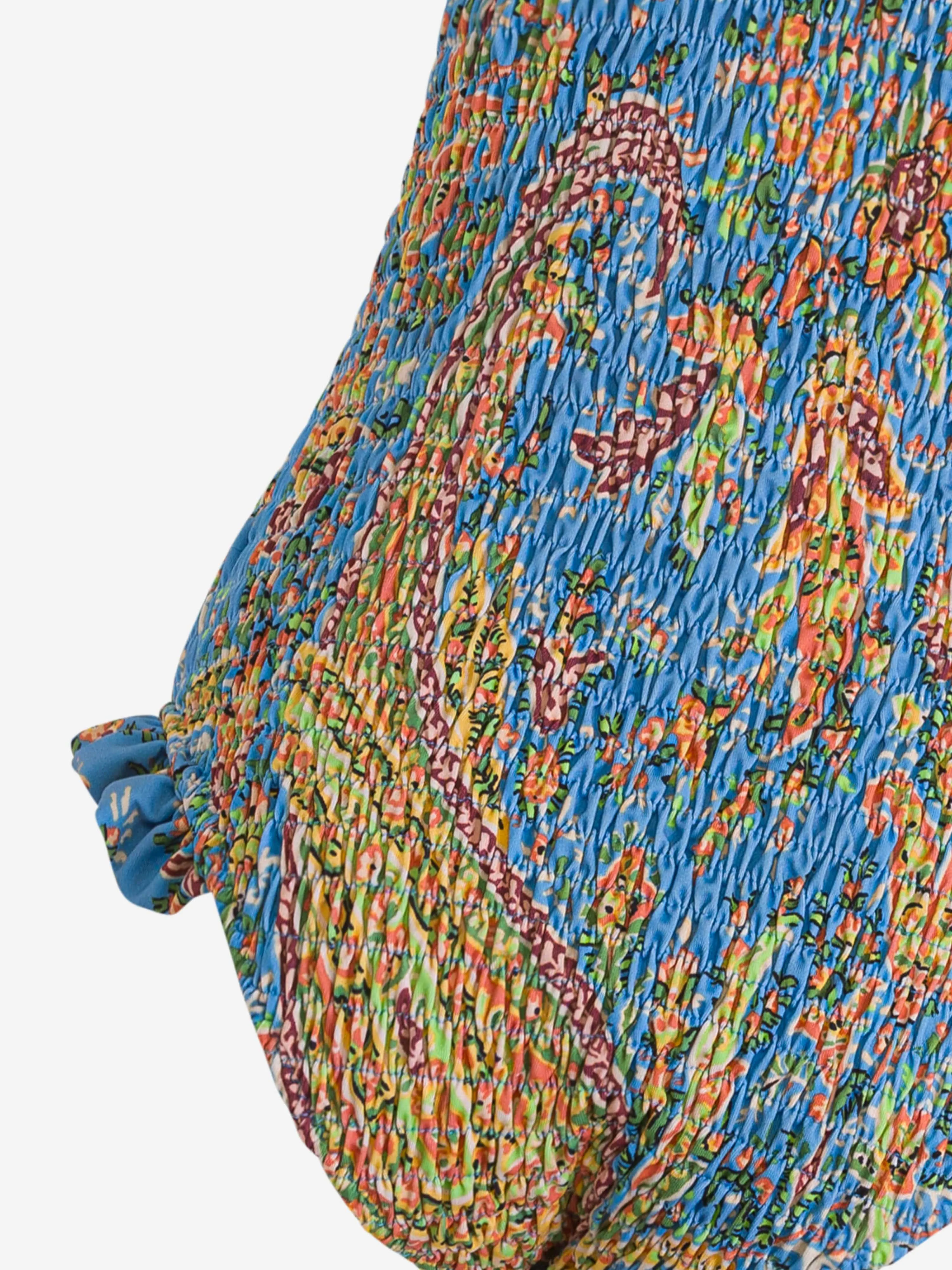 Etro Mädchen Blumen-Paisley Badeanzug in Blau