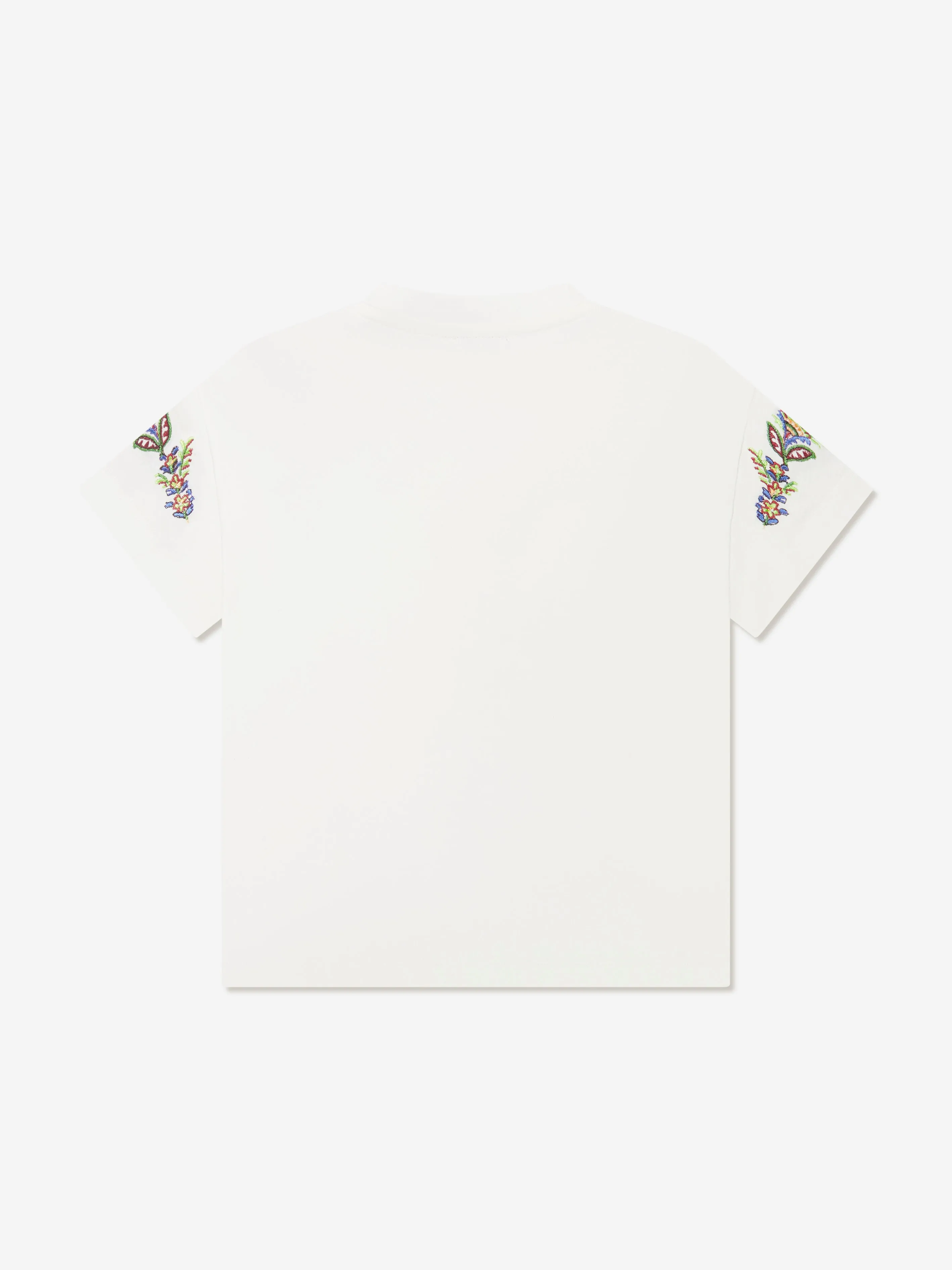Etro Girls Blumenprint T-Shirt in Elfenbein