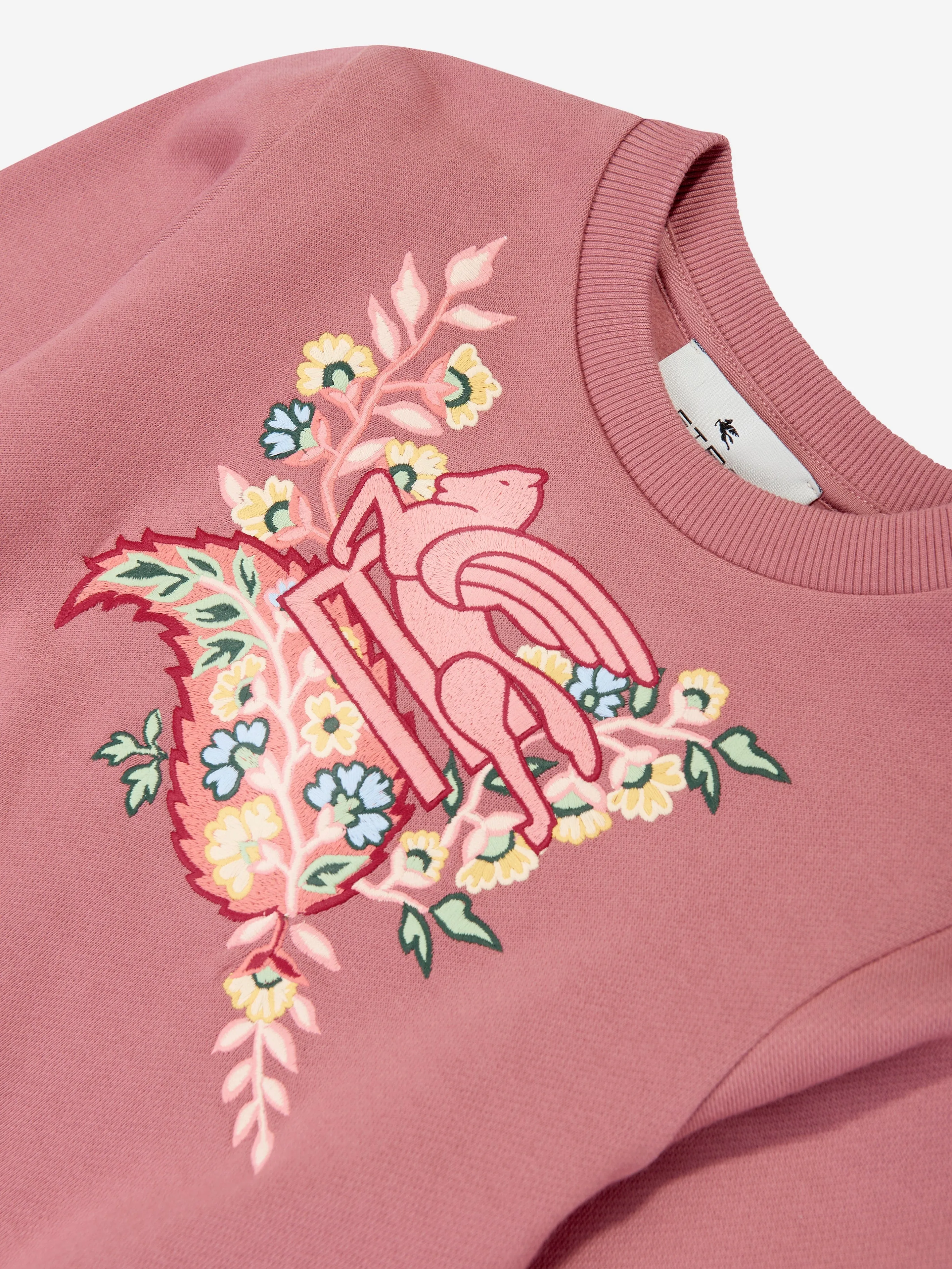 Etro Girls Pegaso Logo Sweatshirt in Rosa