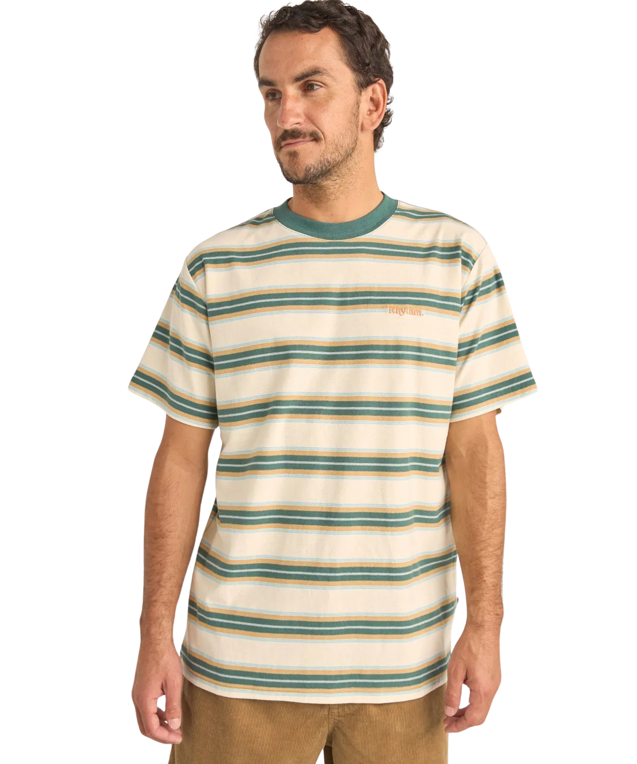 Everyday Strip T-Shirt in Vintage Grün