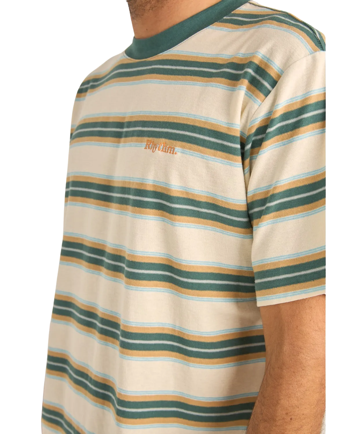 Everyday Strip T-Shirt in Vintage Grün
