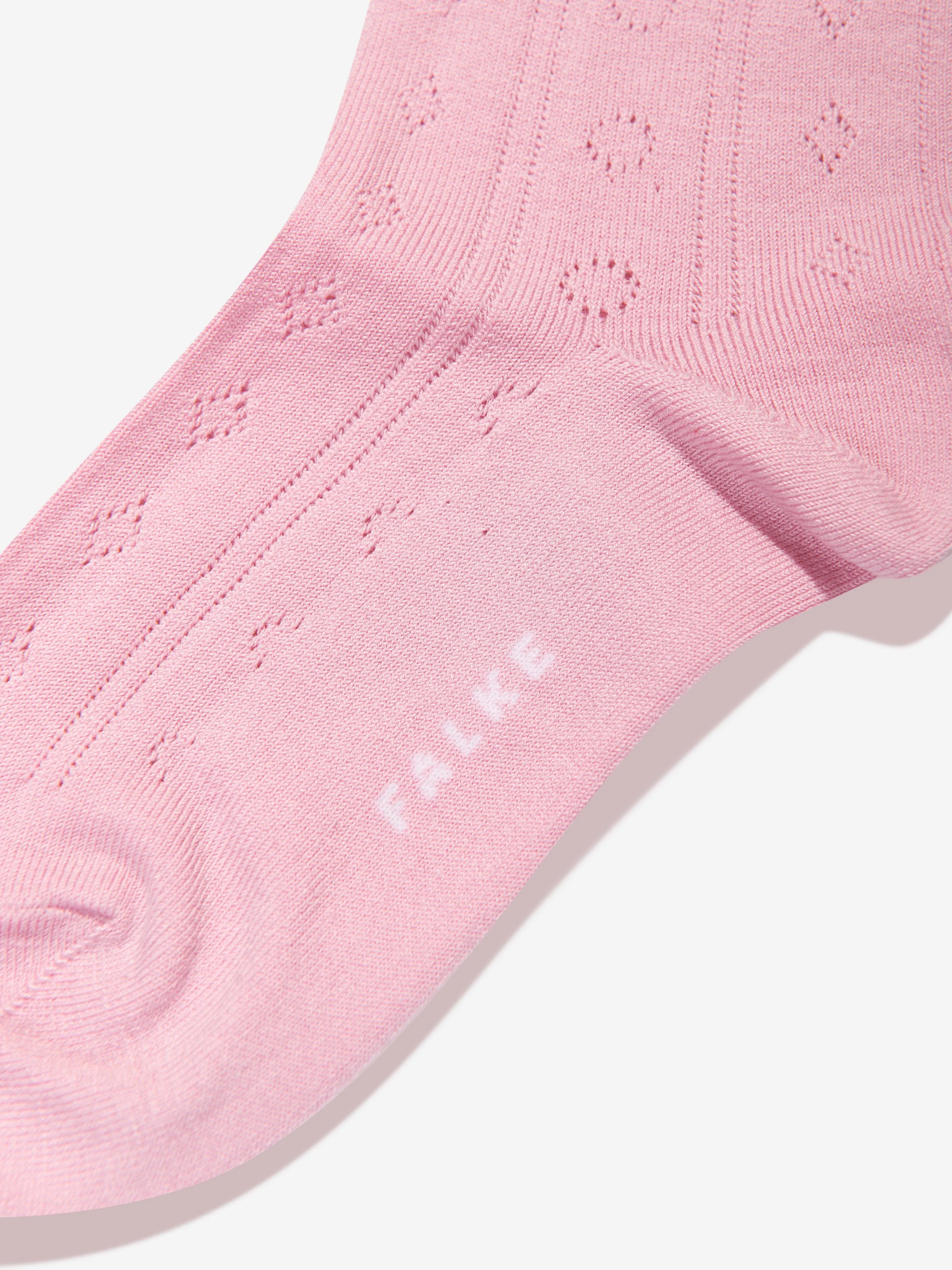 Falke Girls Ajour Kniestrümpfe in Rosa