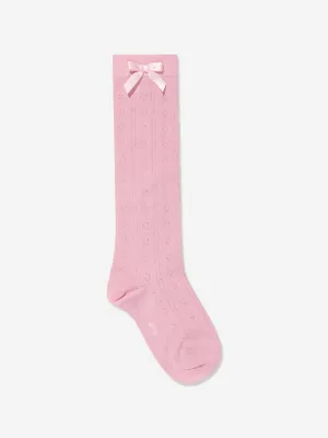 Falke Girls Ajour Kniestrümpfe in Rosa