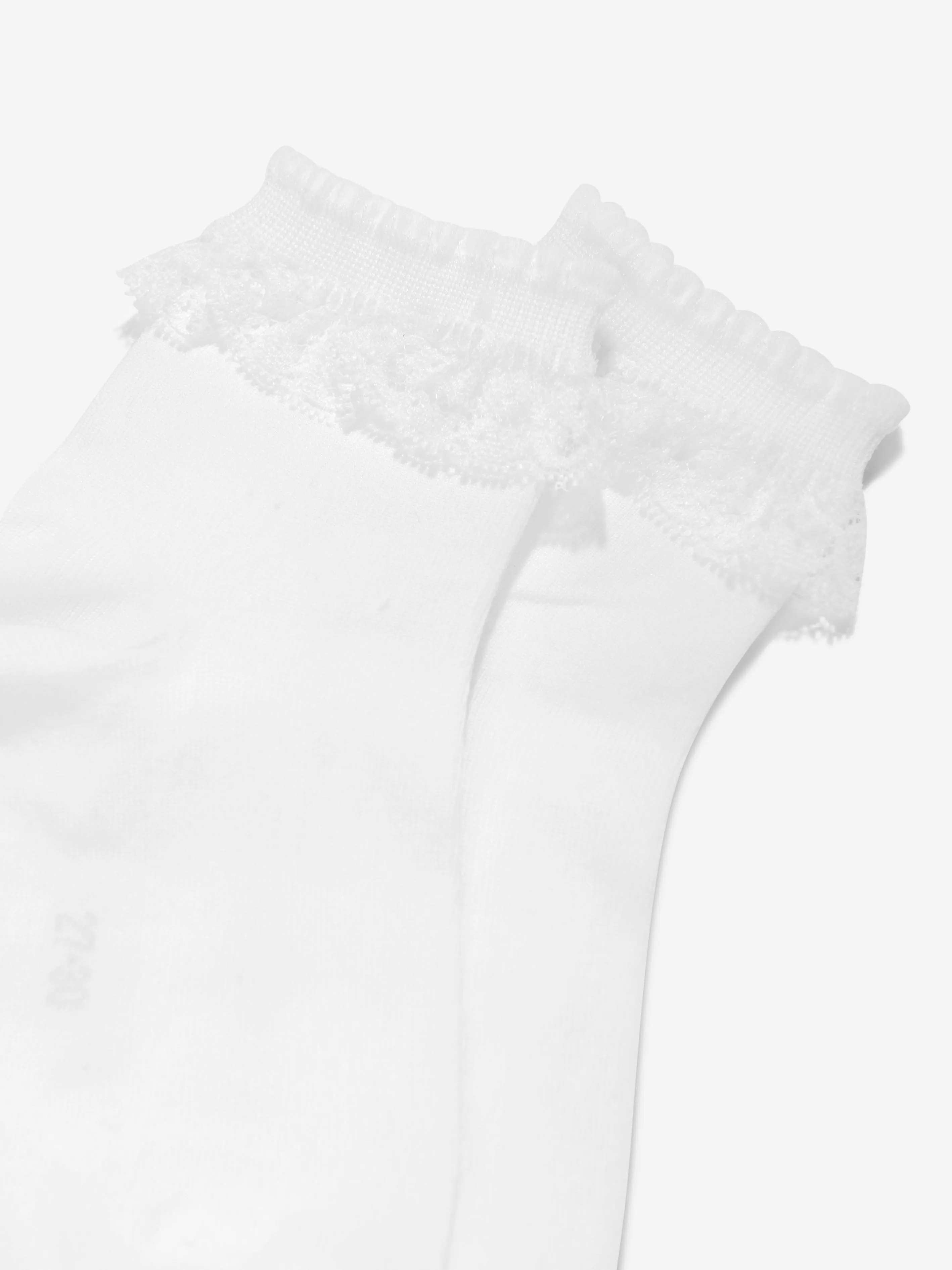 Falke Mädchen Romantische Spitzensocken in Weiß