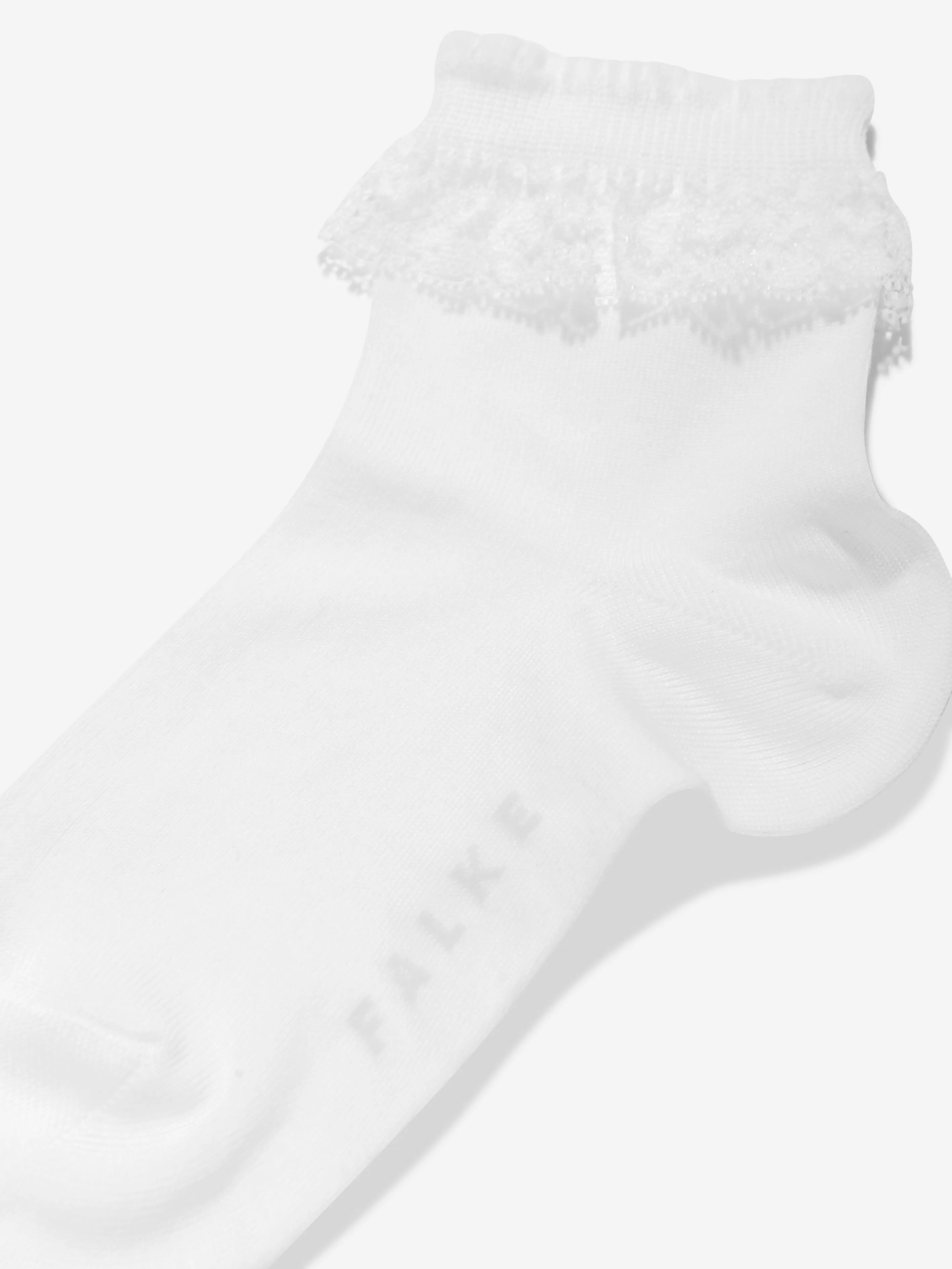 Falke Mädchen Romantische Spitzensocken in Weiß