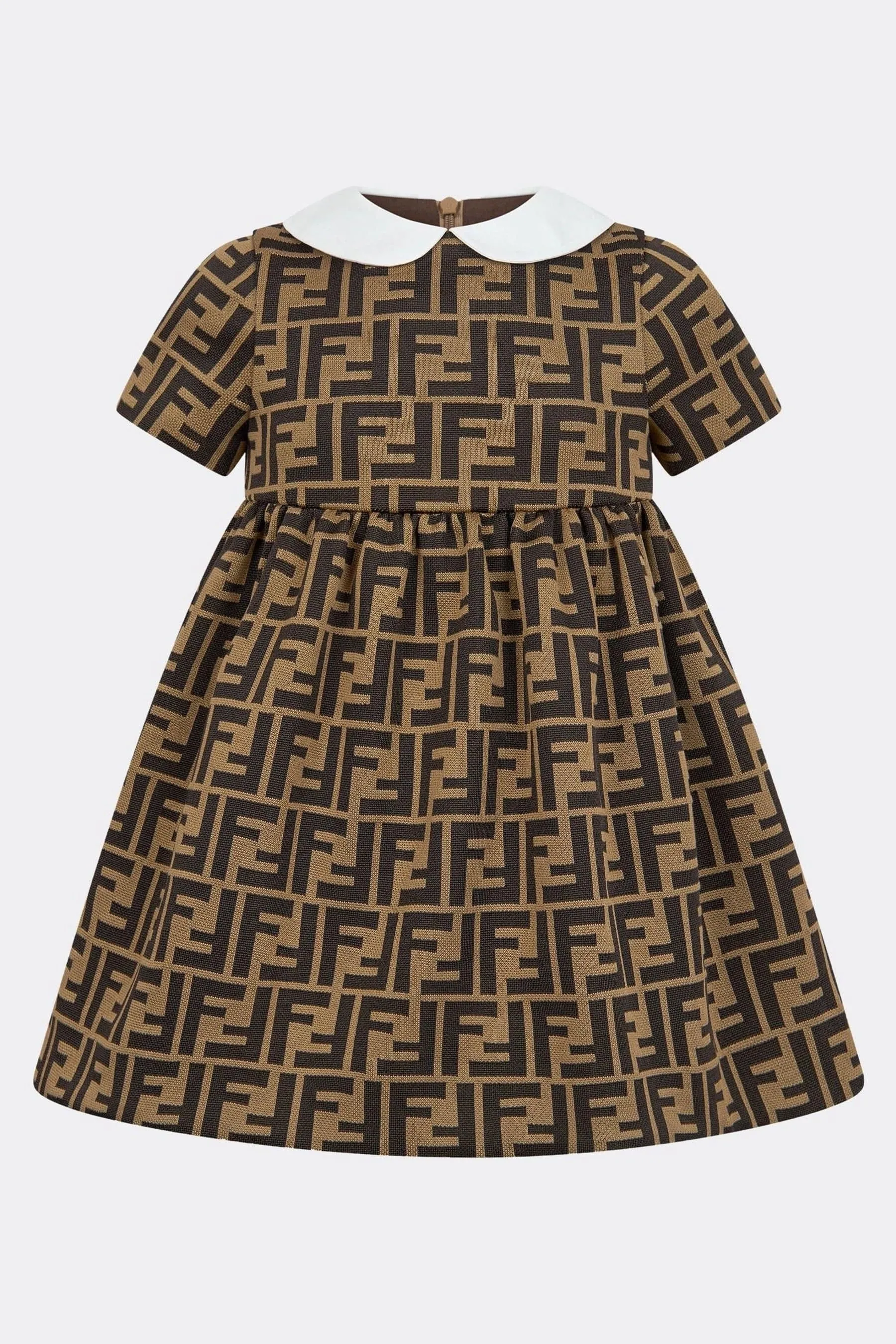 Fendi Baby Girls FF Logo Kleid in Braun