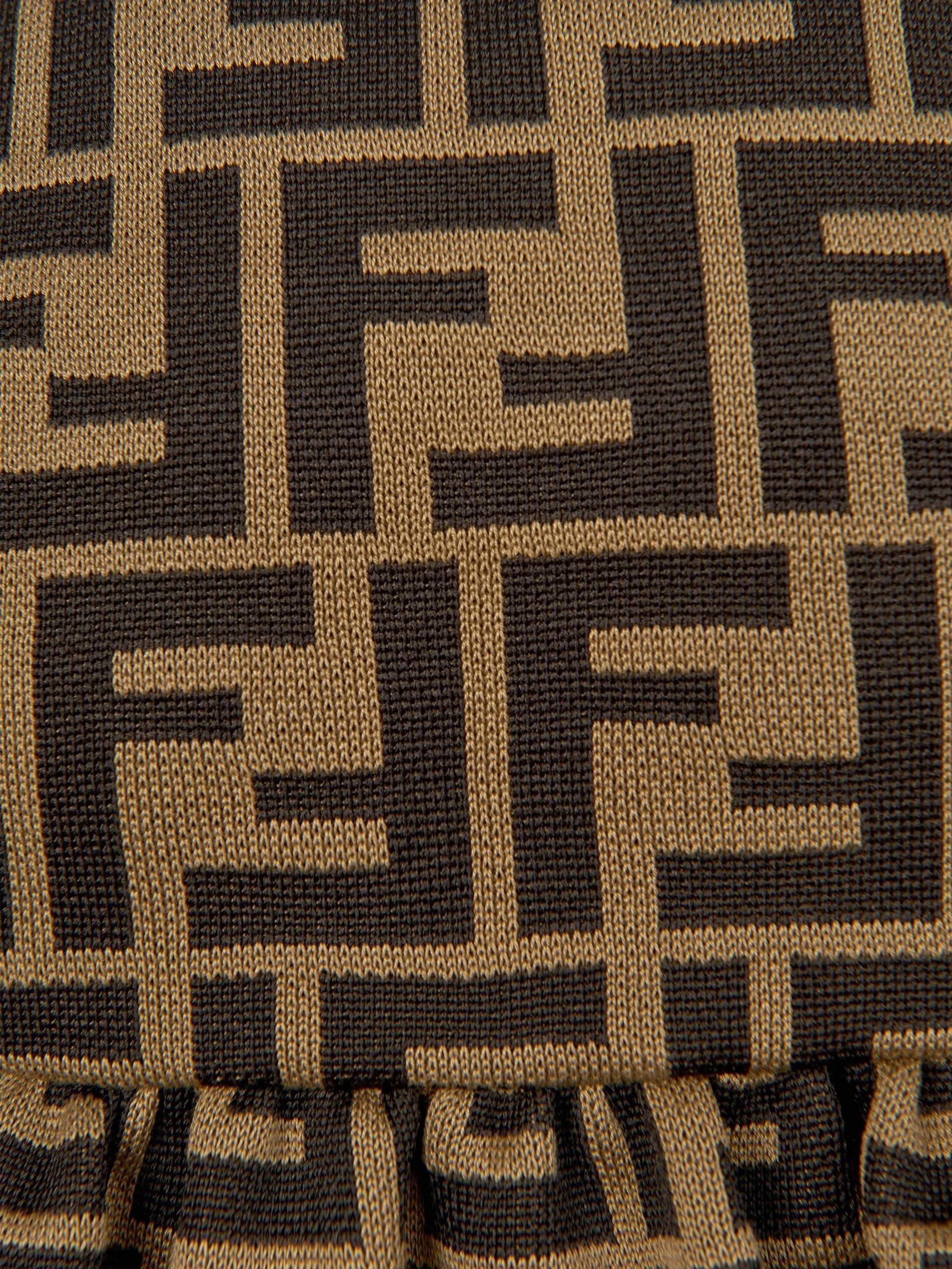 Fendi Baby Girls FF Logo Kleid in Braun